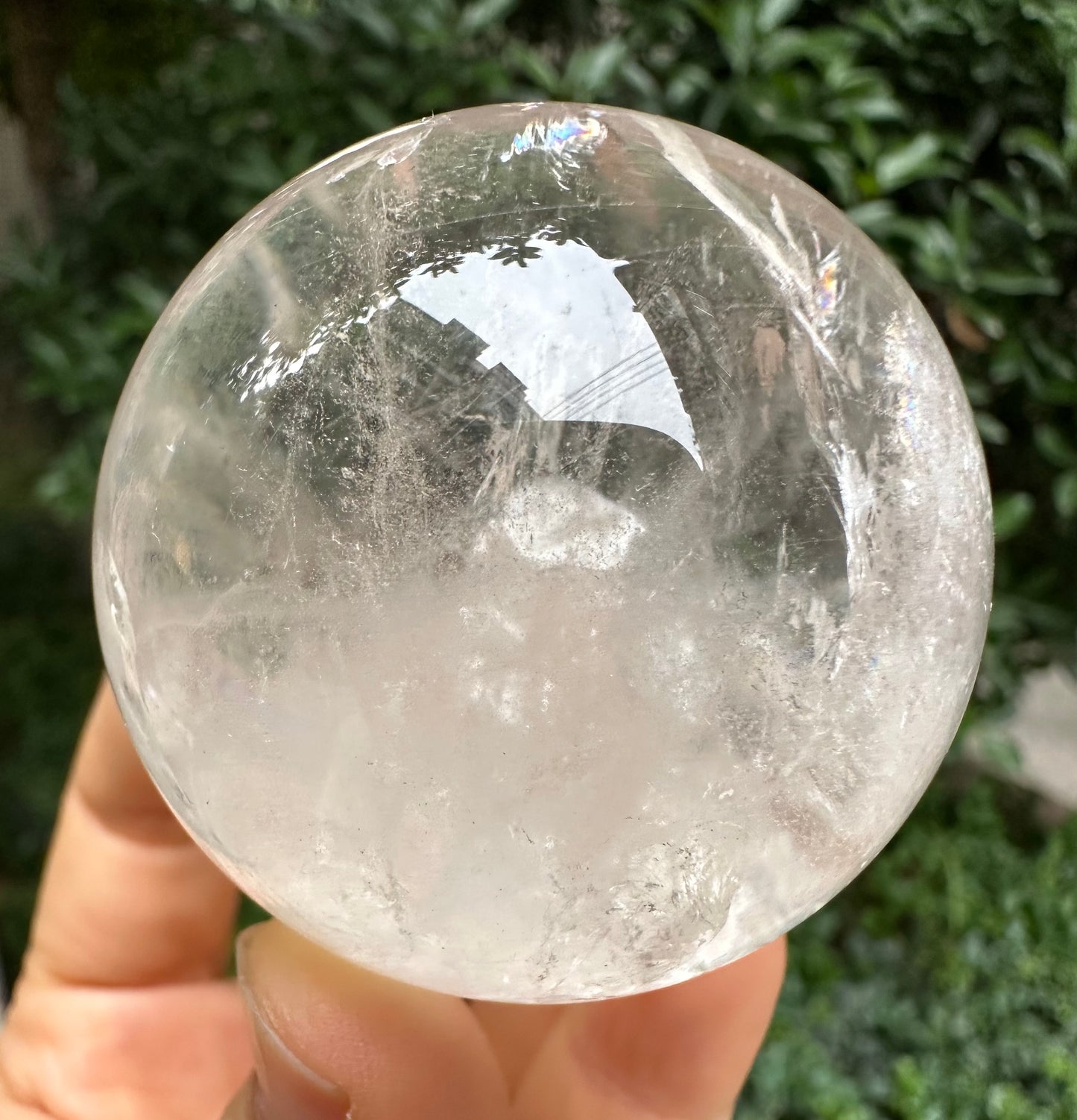 2" Rare Large Clear Inner Child Crystal Grow Inside Quartz Crystal Sphere/Inner Crystals Included in Clear Quartz Ball/Energy Quartz-50 mm