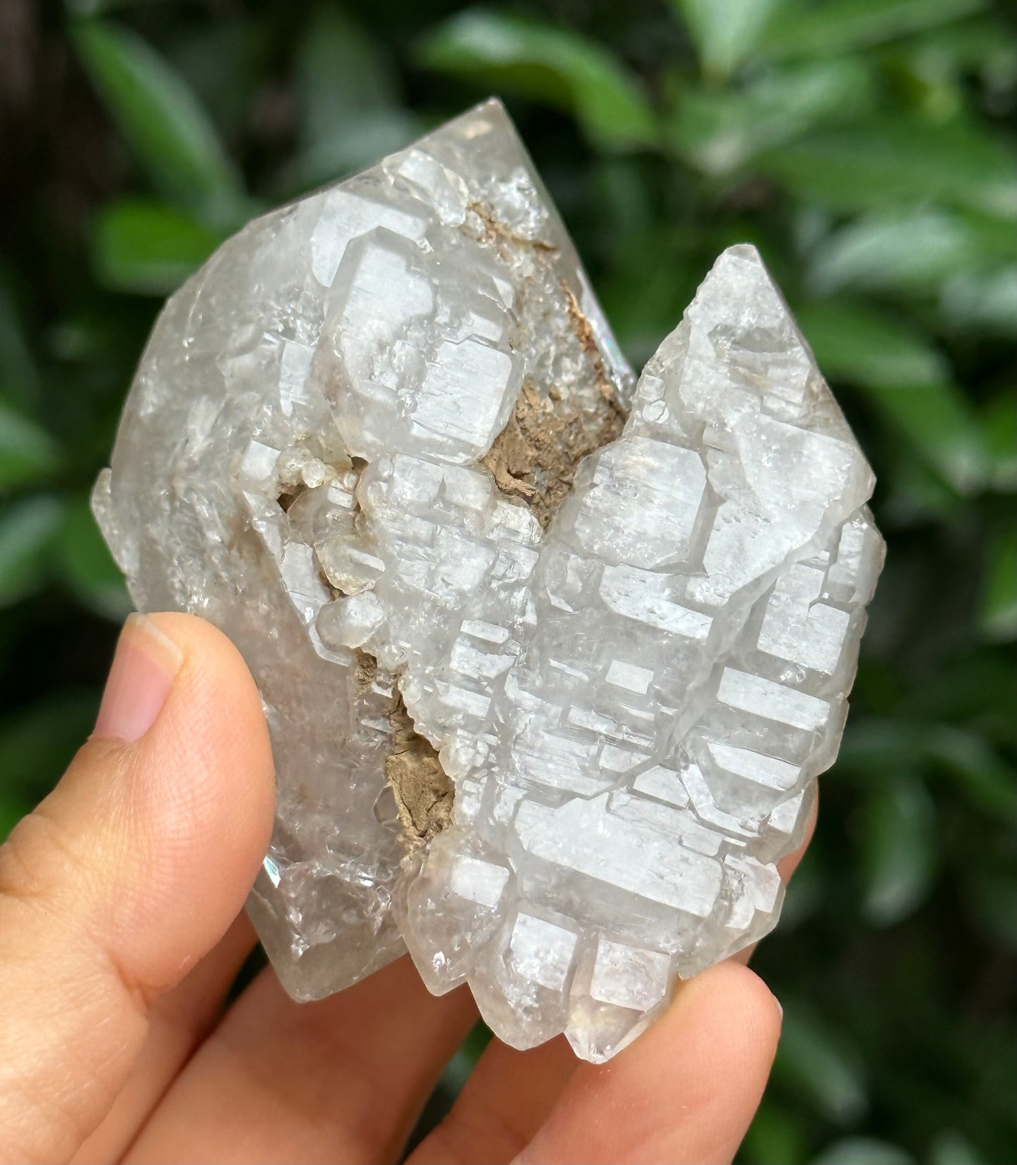 Natural Elestial Double Termintaed Tantric Twins Quartz Crystal Point/Yungui Quartz Crystal/Special gift/Soulmate Meditation Stone-176 g