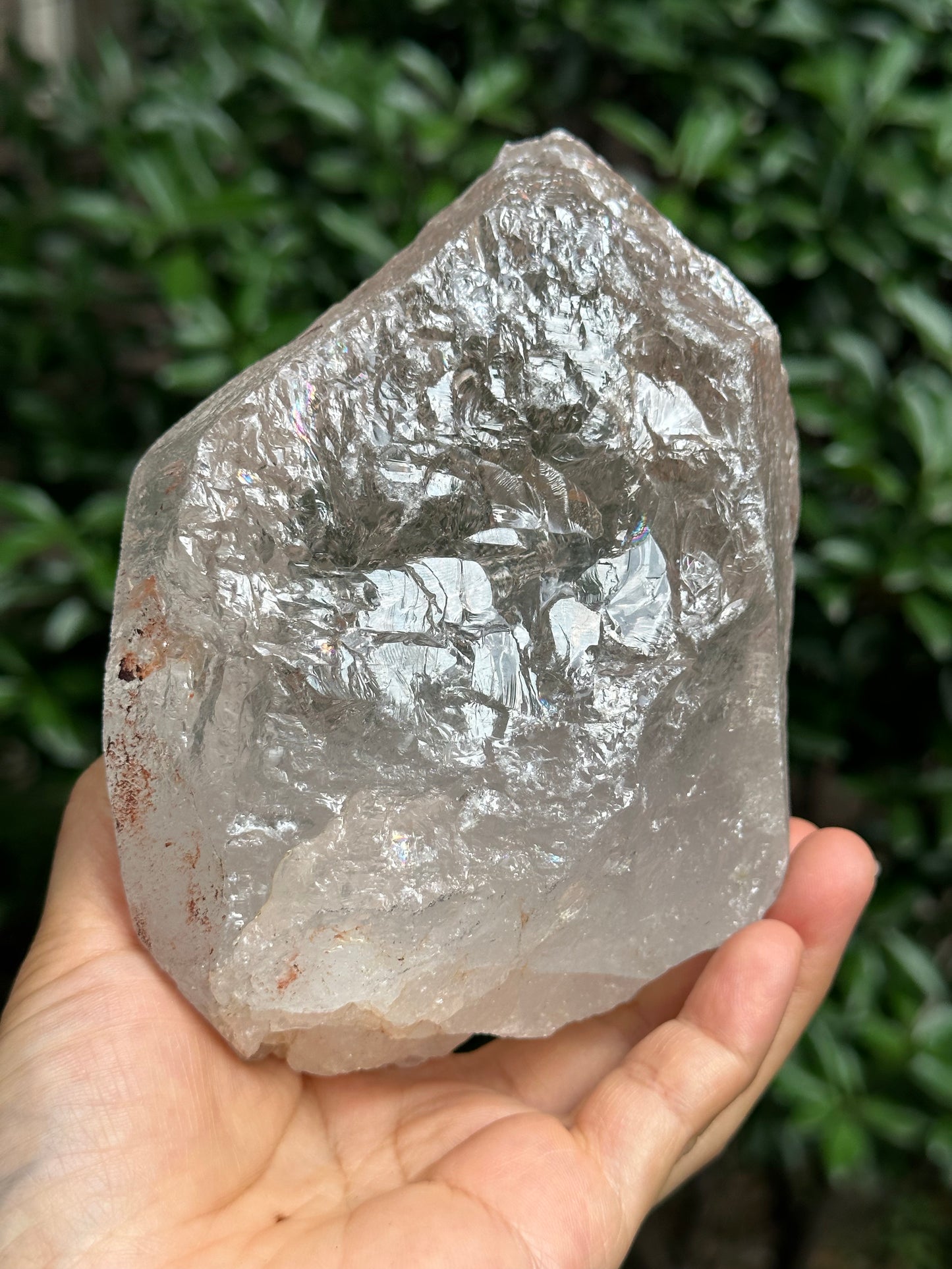 1227 g Rare Natural Nice Luster Record-keeper Himalayan Nirvana Crystal/Ice Clear Quartz/Self-healed Quartz Crystal from Tibet-139*106*59 mm 1227 g