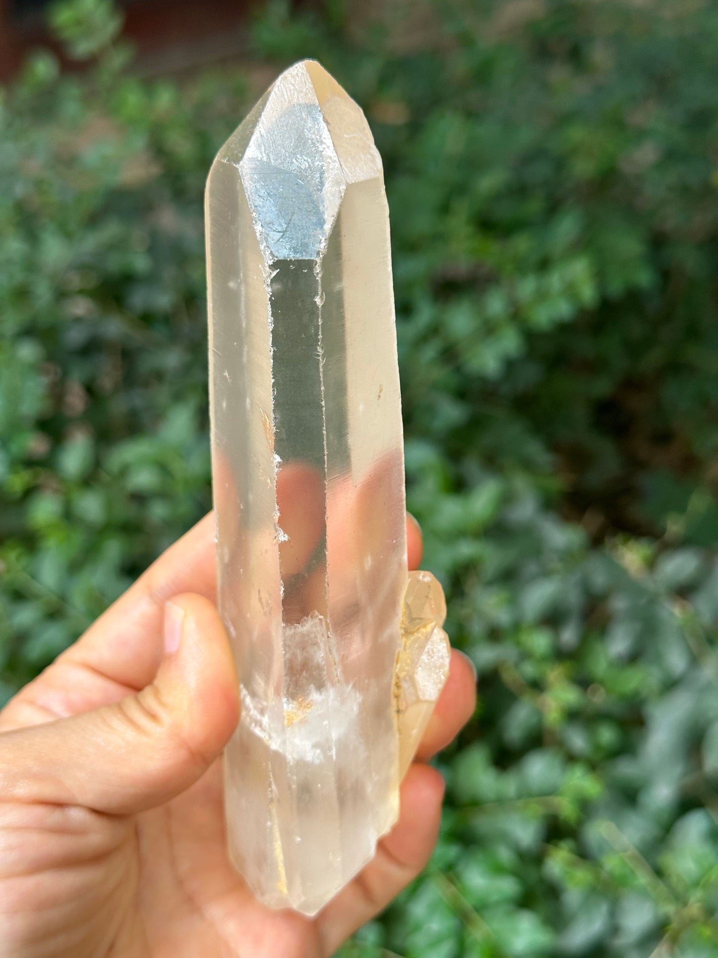 290 g Clear Double Terminated Quartz Crystal Point with Floating Crystals