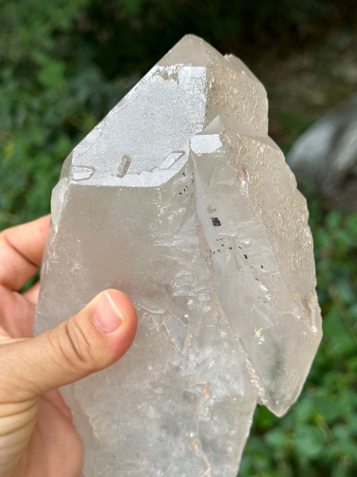 Raw Himalayan Master Record-keeper Quartz Double Terminated Twins Crystal Point/Clear Quartz Crystal from Tibet-171*94*62 mm 941 g