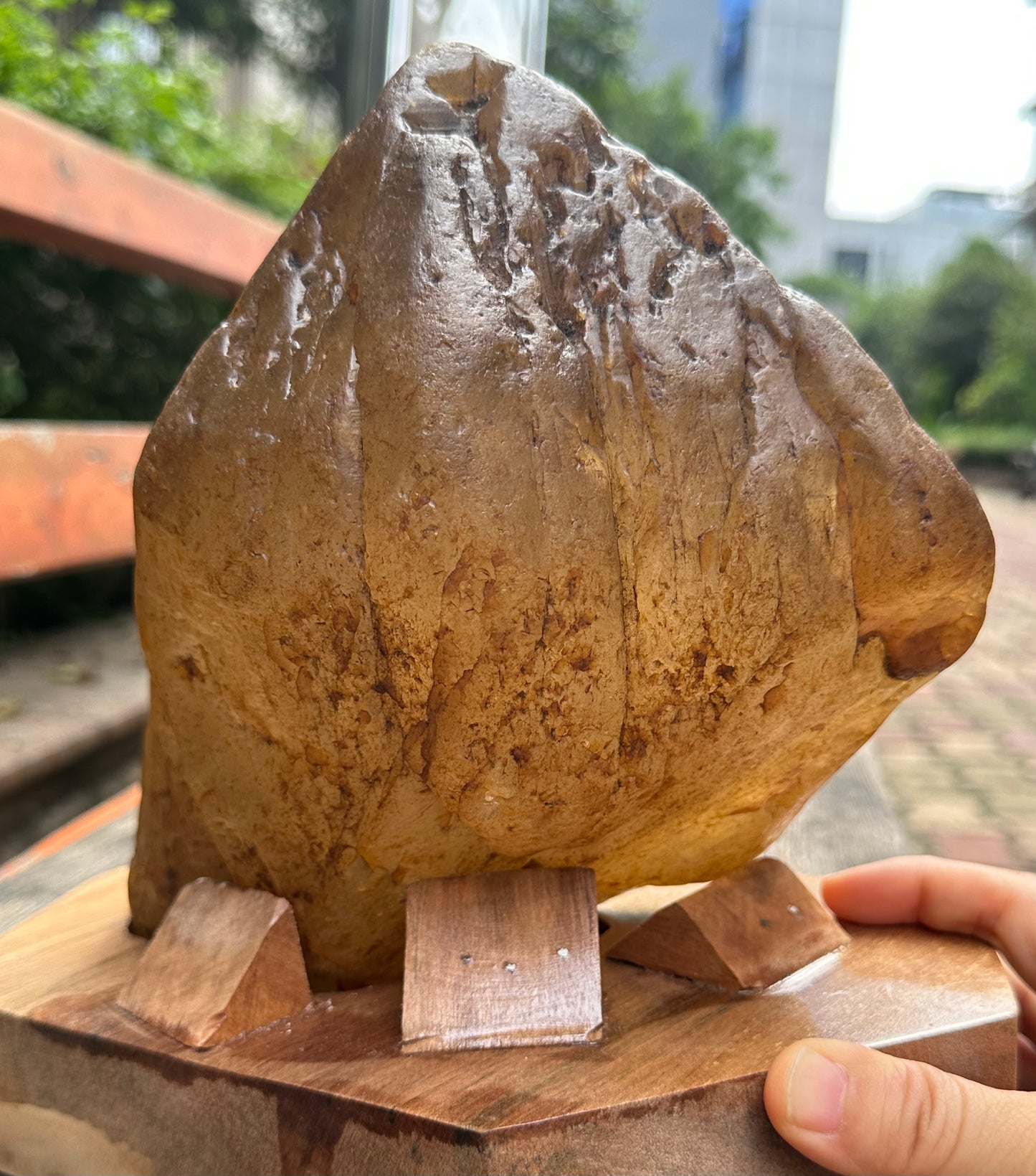 11.7 lbs Rare Large Natural River Tumbled Nirvana Quartz Smooth Surface Crystals Quartz Collection Home Decor + Wooden Stand