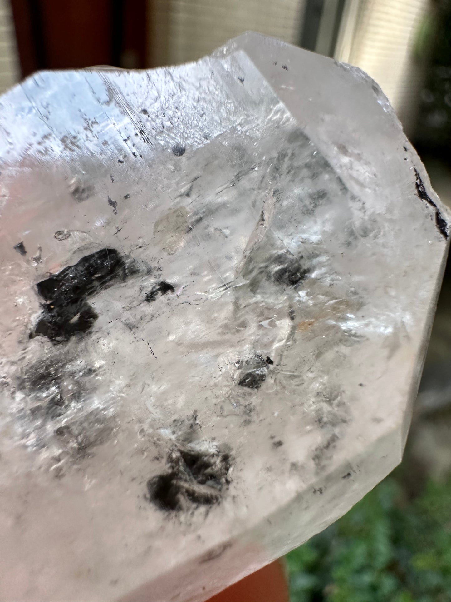 Rare Double Terminated Enhydro Quartz Crystal-Moving Liquid Water & Carbon Bubbles Including/YunGui Crystal Quartz inclusions-79 g