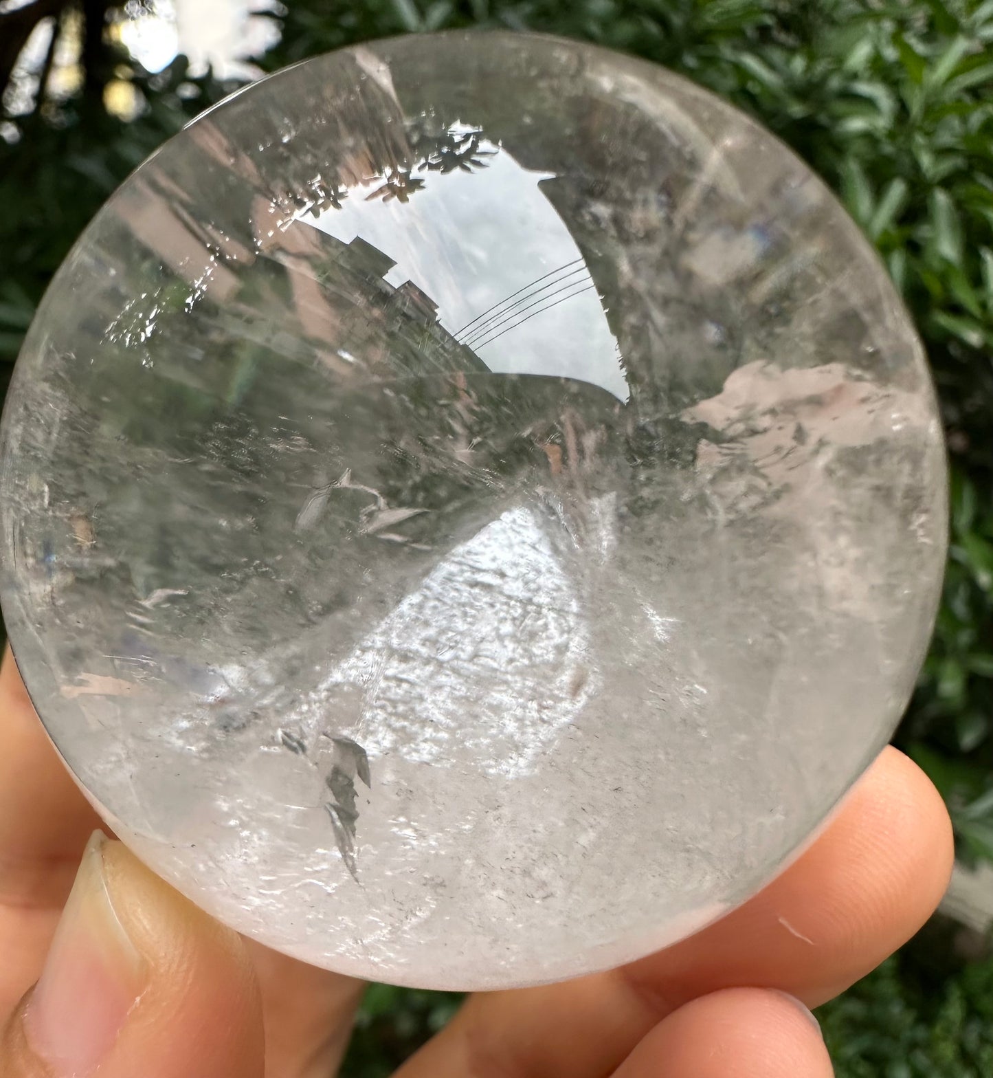 2.2" Rare Large Clear Inner Child Crystal Grow Inside Quartz Crystal Sphere/Inner Crystals Included in Clear Quartz Ball/Energy Quartz-56 mm