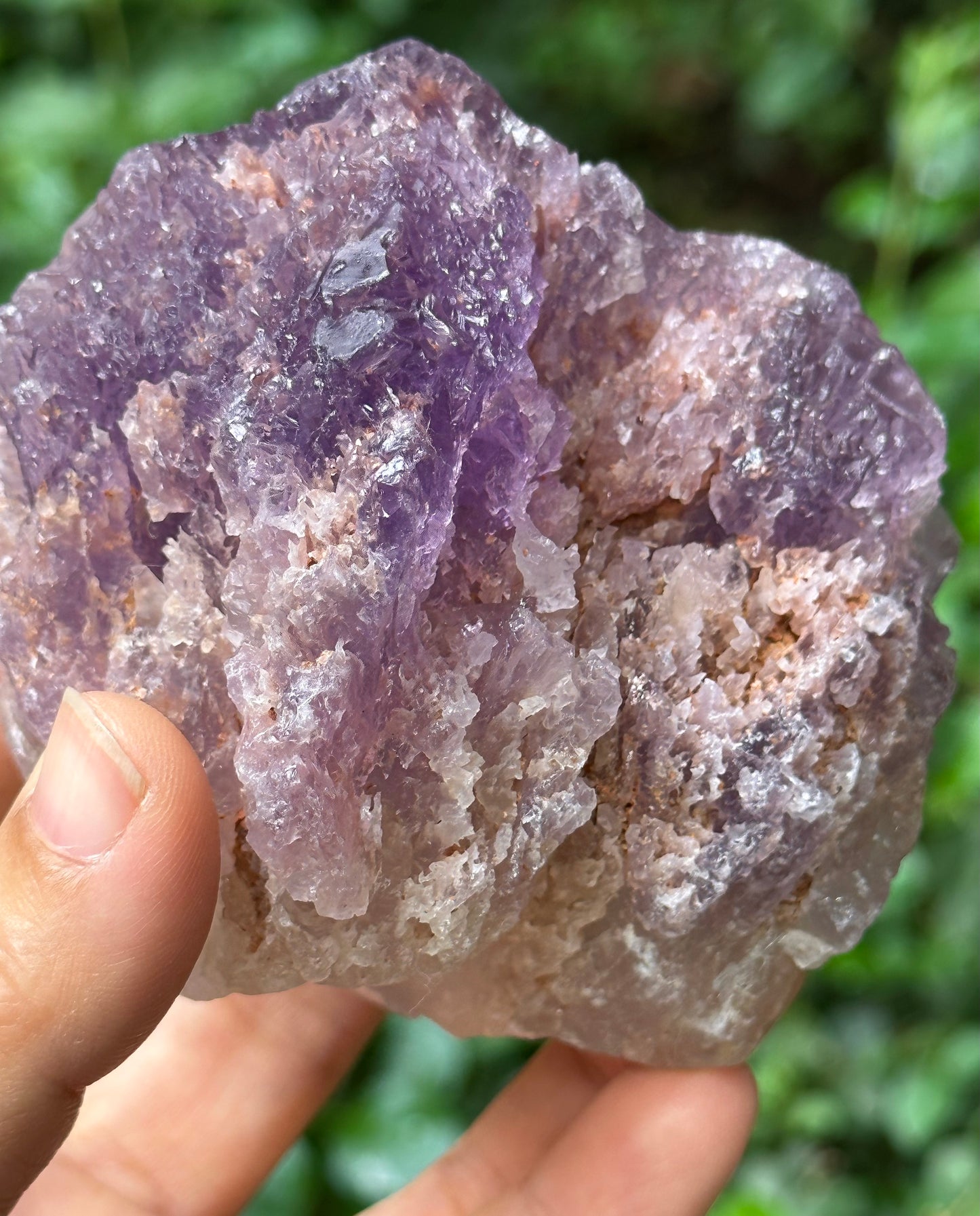 Rare Nirvana Amethyst Quartz Crystal Point/Dissolution Quartz Amethyst/Violet Clear Amethyst/Specimen/Special Gift-468 g