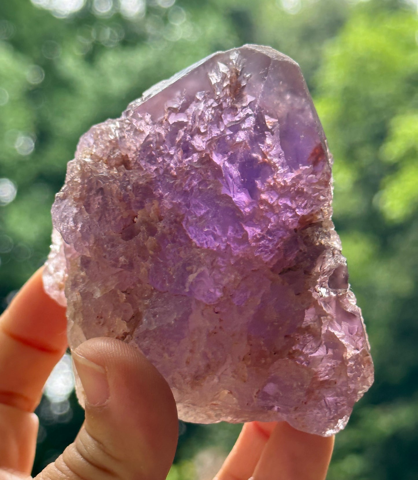 Rare Nirvana Amethyst Quartz Crystal Point/Dissolution Quartz Amethyst/Violet Clear Amethyst/Specimen/Special Gift-294 g