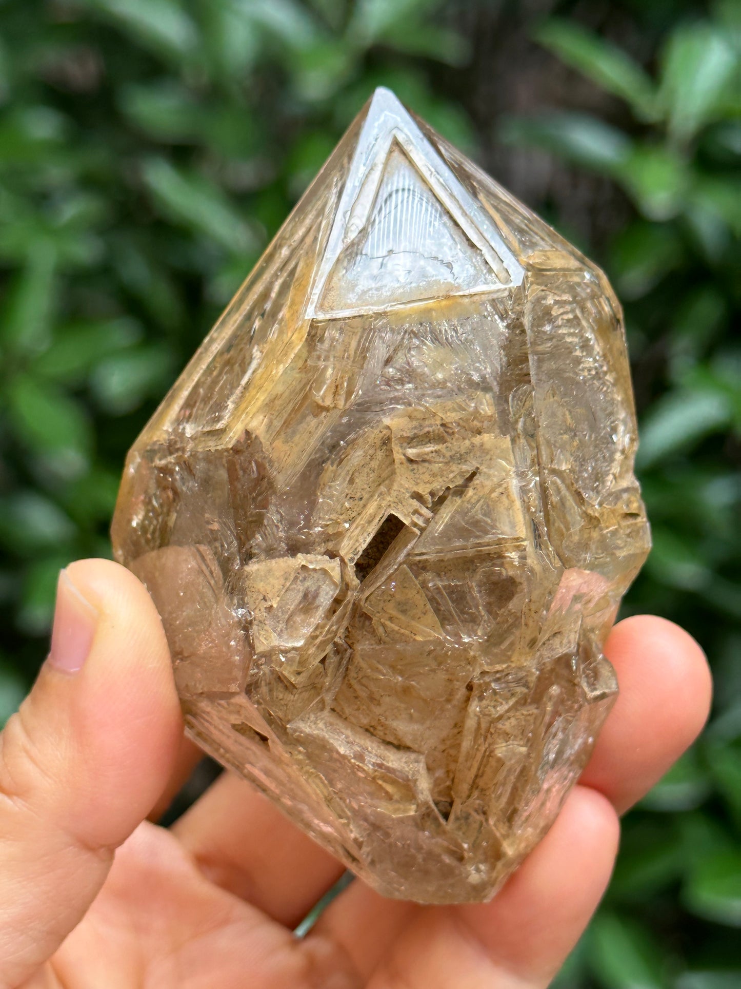 Rare Double Terminated Fenster Skeletal Quartz Crystal/Himalayan Energy Quartz Crystal-85*54*43 mm 188 g