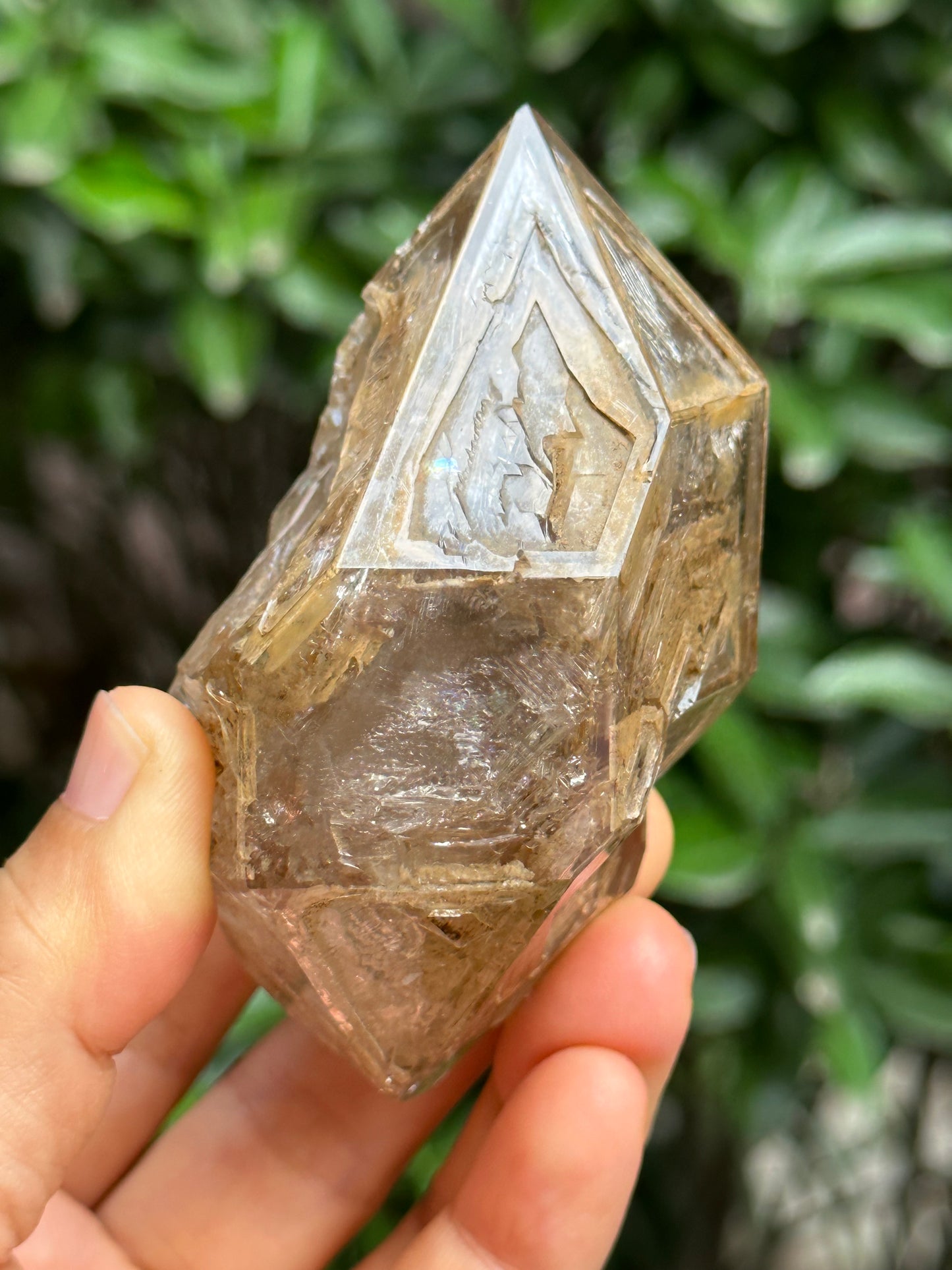 Rare Double Terminated Fenster Skeletal Quartz Crystal/Himalayan Energy Quartz Crystal-85*54*43 mm 188 g