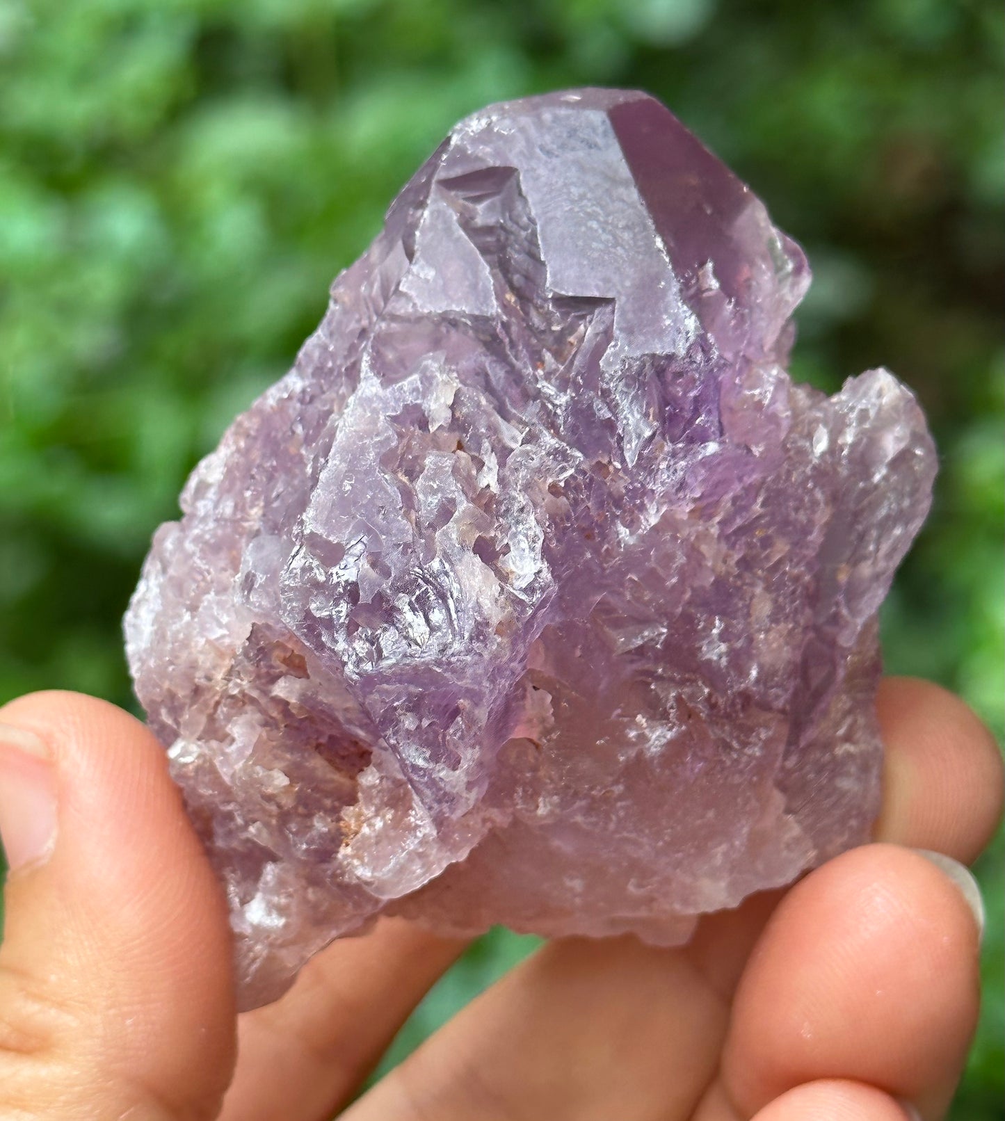 Rough Violet Nirvana Amethyst Quartz Crystal Point/Dissolution Quartz Amethyst/Clear Amethyst/Specimen/Special Gift-106 g