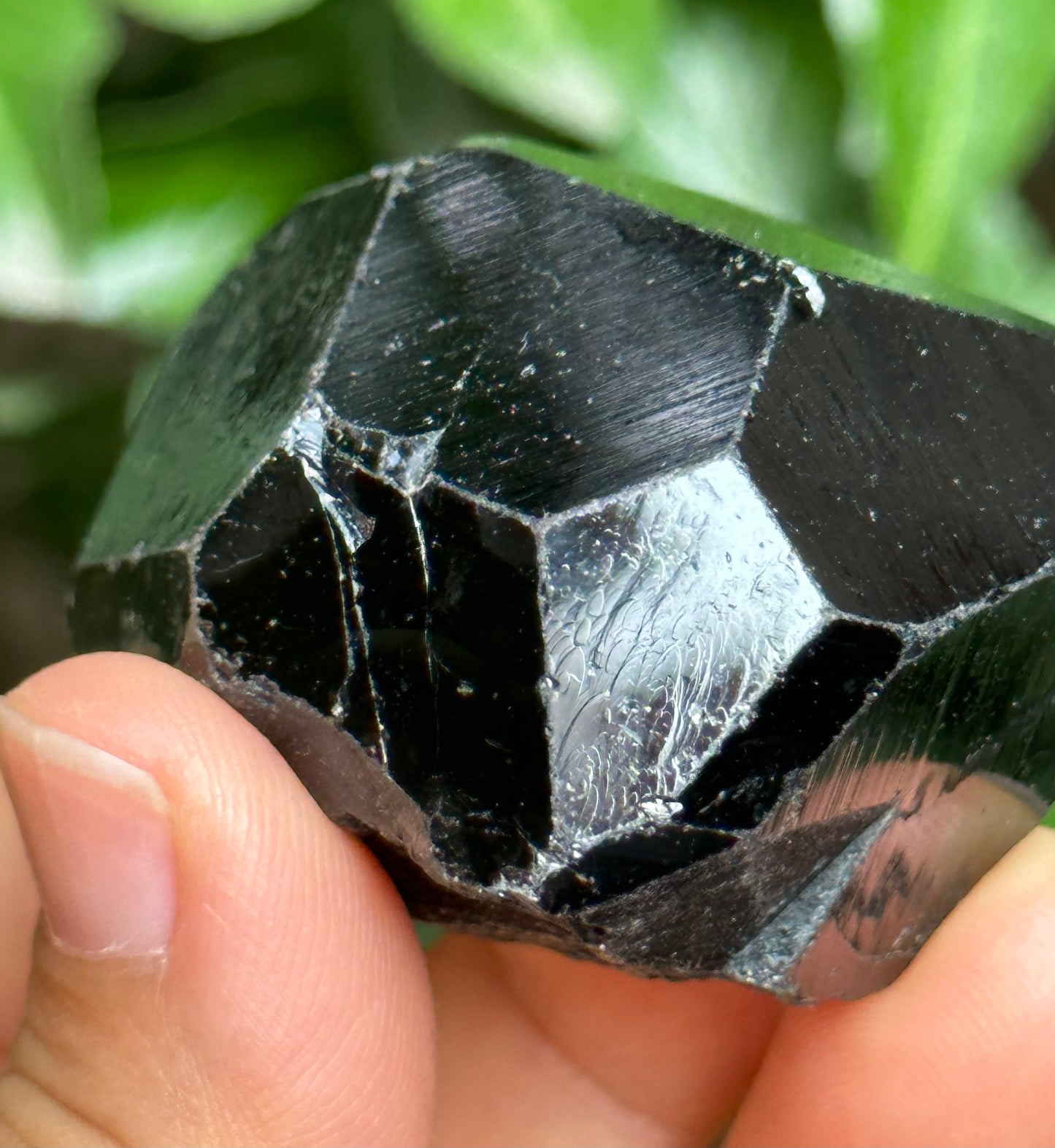 Rare Large Record-keeper Black Tourmaline Crystal Point/Shining Football Black Tourmaline Point/Healing Crystal and Stone-94 g