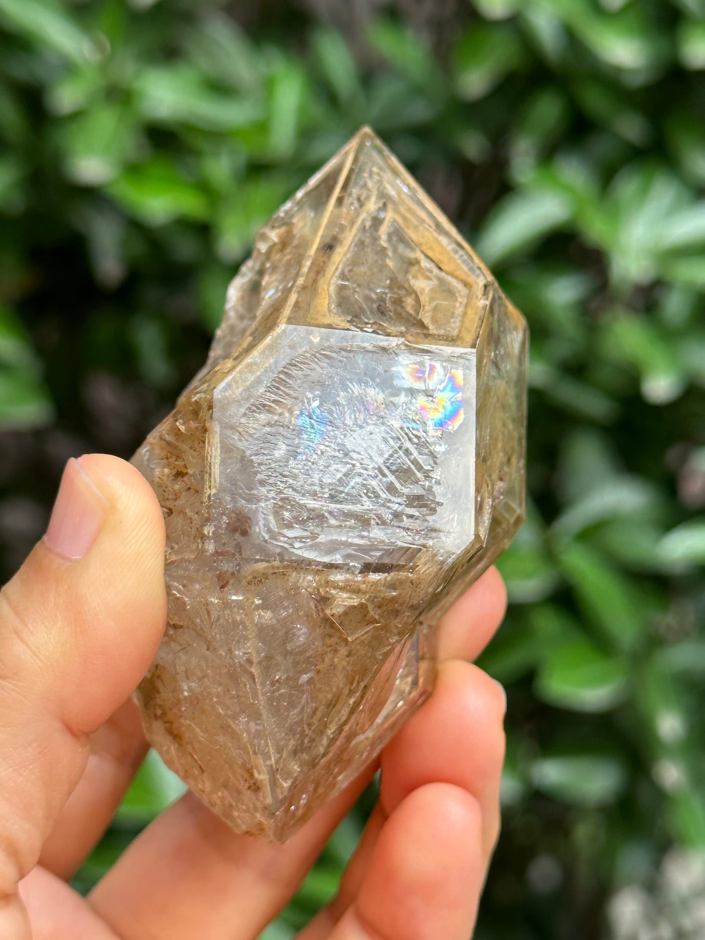 Rare Double Terminated Fenster Skeletal Quartz Crystal/Himalayan Energy Quartz Crystal-85*54*43 mm 188 g