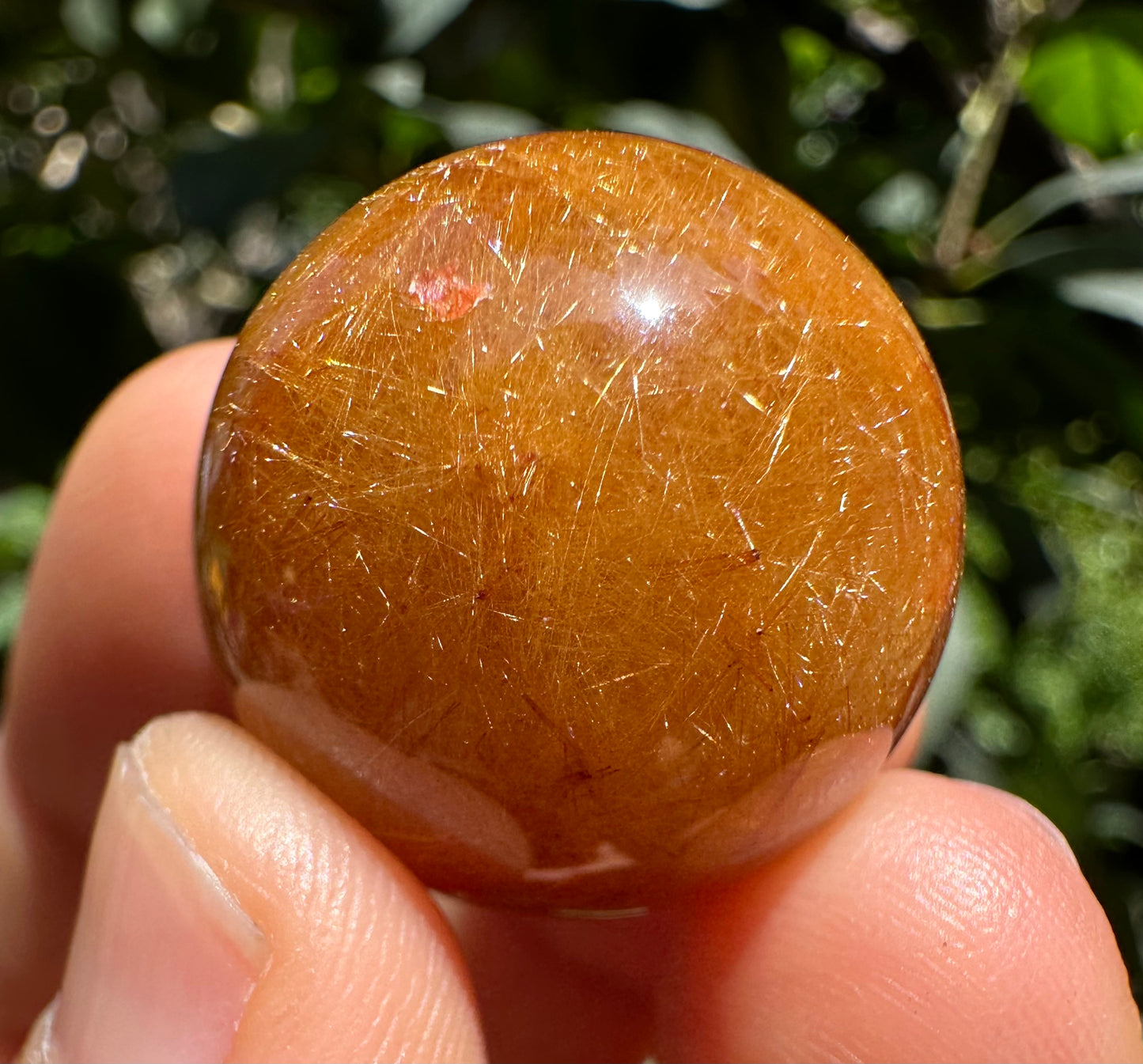 Shining Clear Golden Rutilated Quartz Sphere/Rutile Quartz sphere/Multi-inclusions Gold Needles included Crystal Ball/Special gift-23 mm