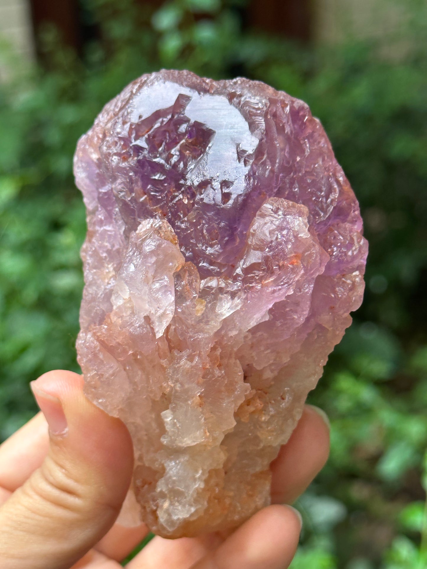 Natural Record-keeper Nirvana Amethyst Quartz Crystal Point/Dissolution Quartz/Meditation Stone/Energy Crystal-346 g