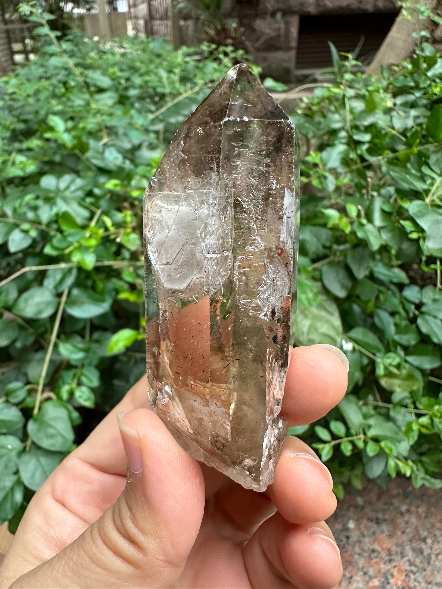 157g Super 7 Skeleton Amethyst Quartz Crystal Points from Madagascar Super Glass Surface