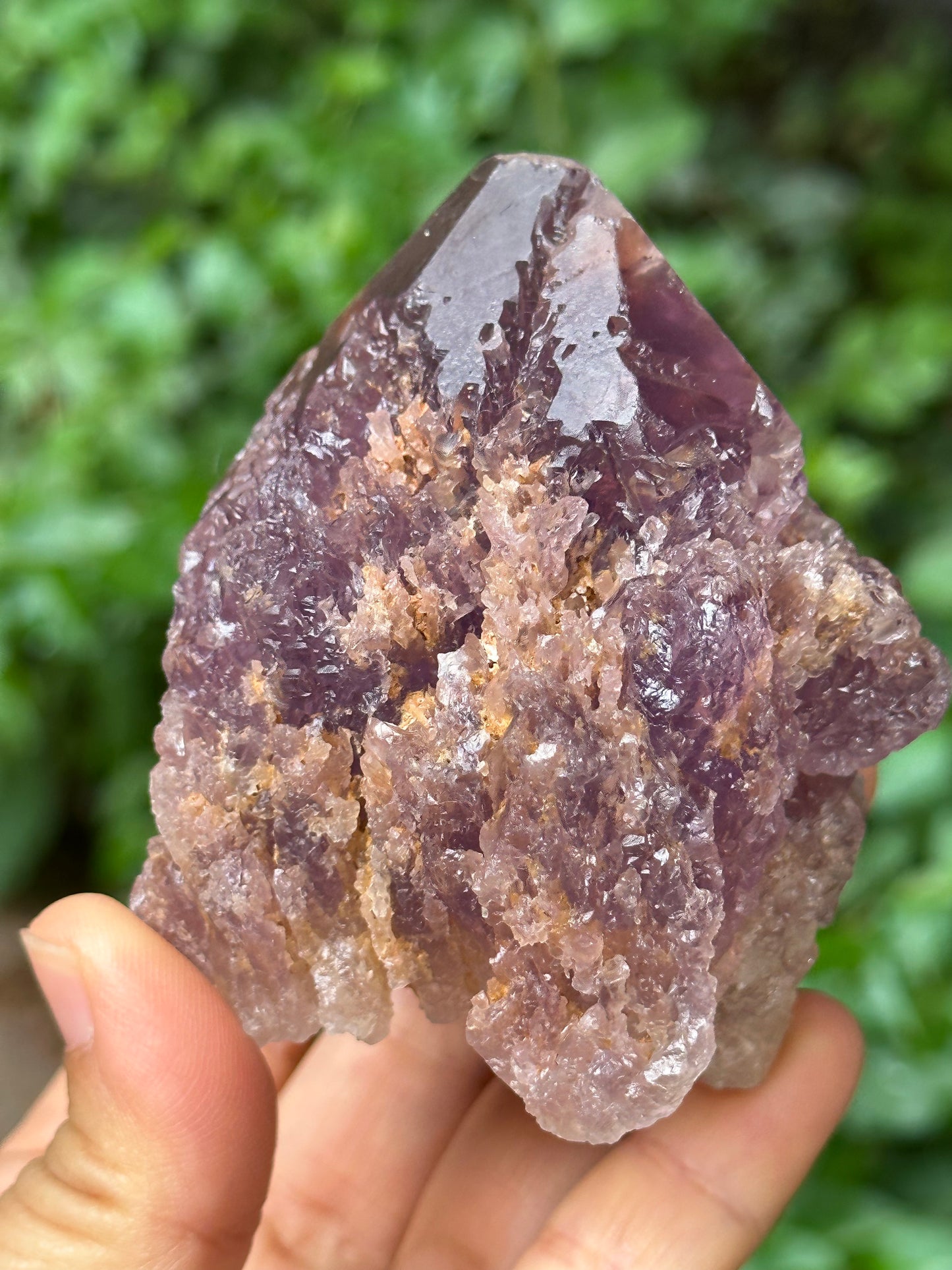 Rare Nirvana Amethyst Quartz Crystal Point/Dissolution Quartz Amethyst/Violet Clear Amethyst/Specimen/Special Gift-294 g