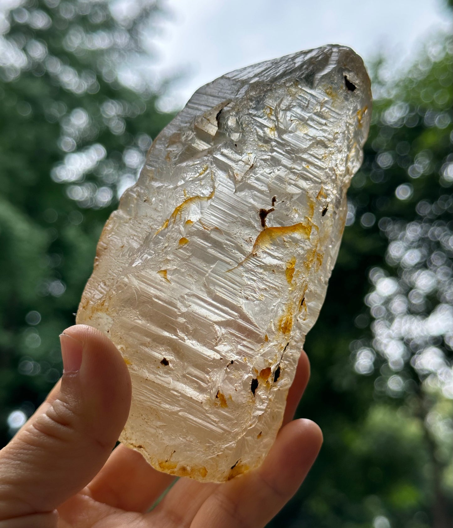 536 g Clear River Tumbled Nirvana Key Quartz Crystals Energy Crystal