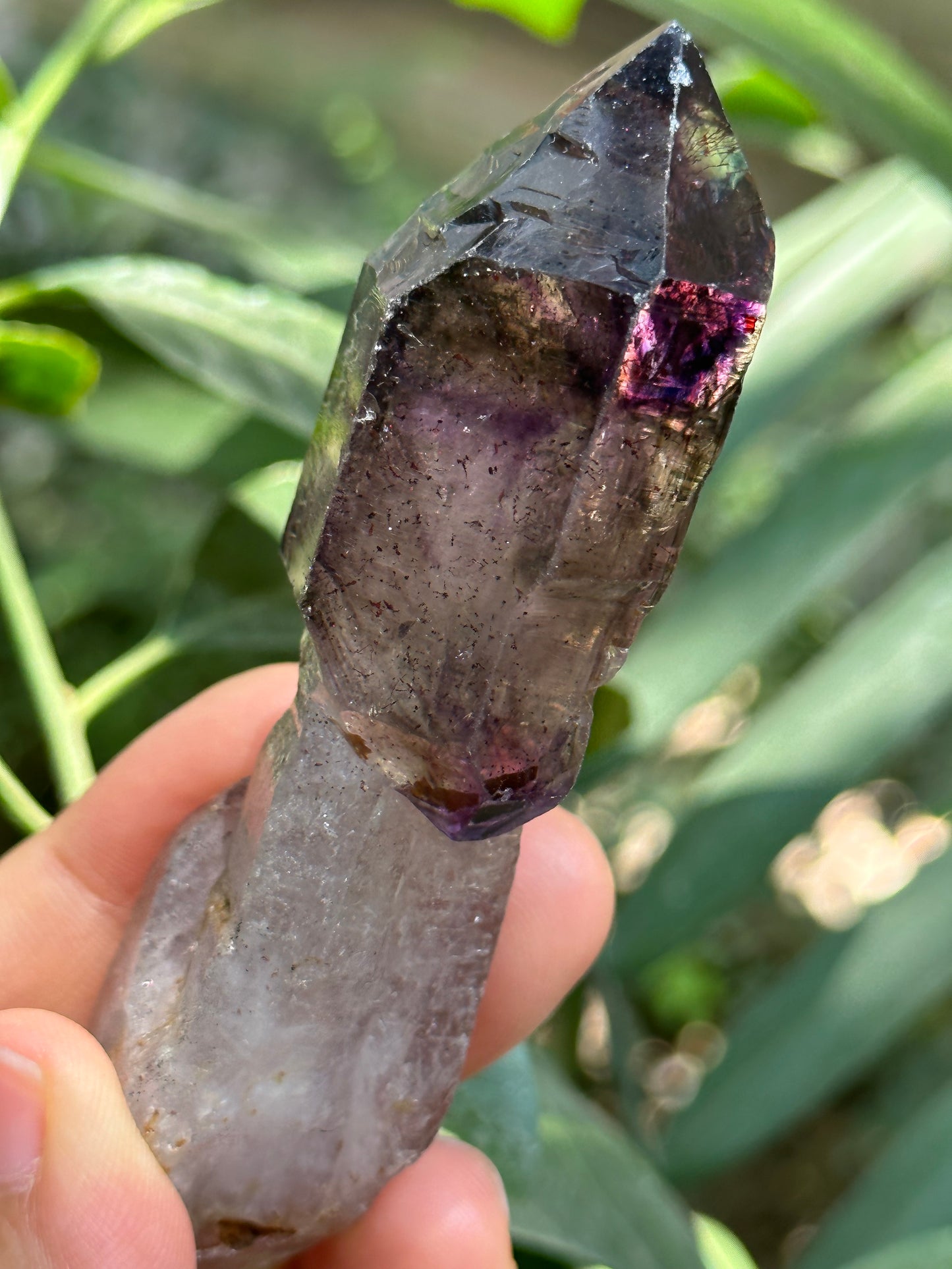 Rare Clear Super 7 Amethyst Quartz Scepter Crystal Point/Specimen/Super energy Healing Crystals/Reiki-92*22*27 mm 65 g