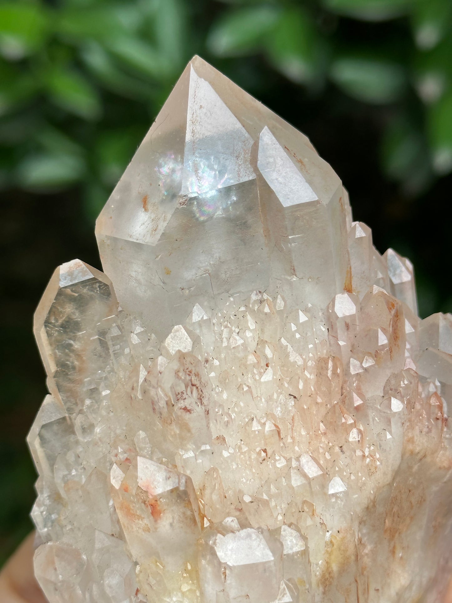 382 g Rare Clear Castle Quartz Cathedral Crystal Cluster