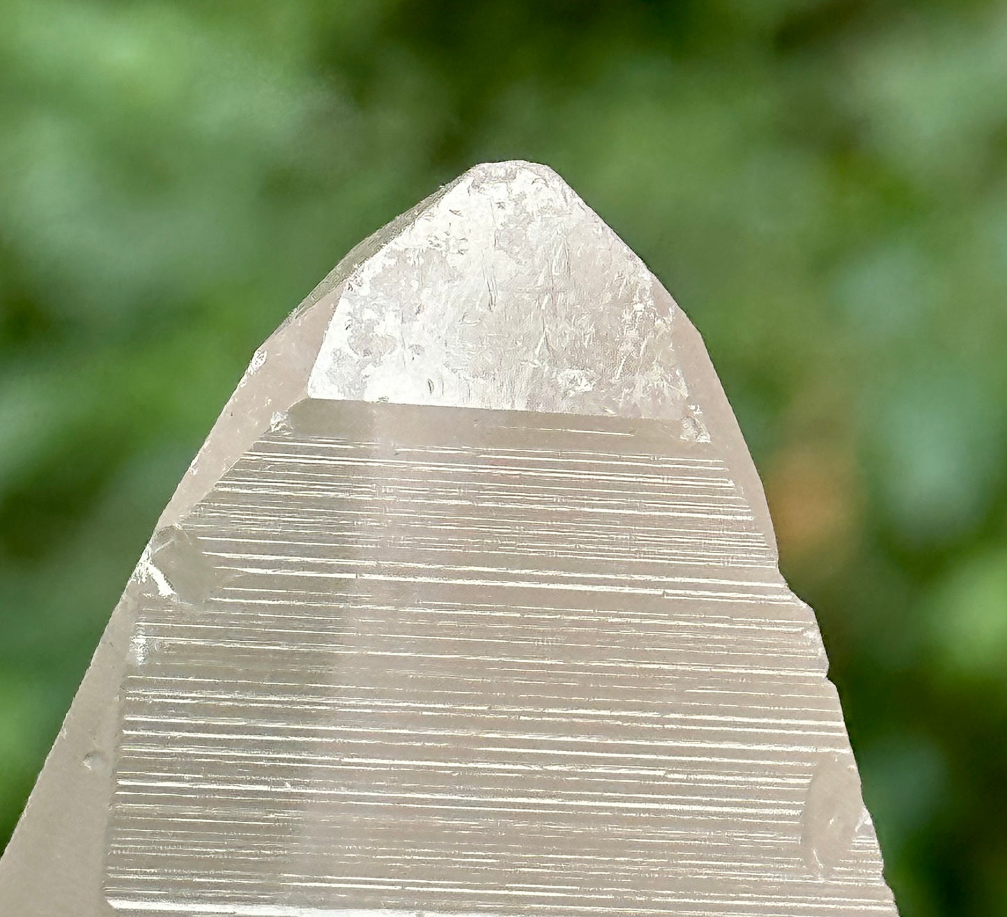 1.2 lbs Long and Clear Columbia Lemurian Seed Muzo Quartz Laser Knife Crystal Point with Striation