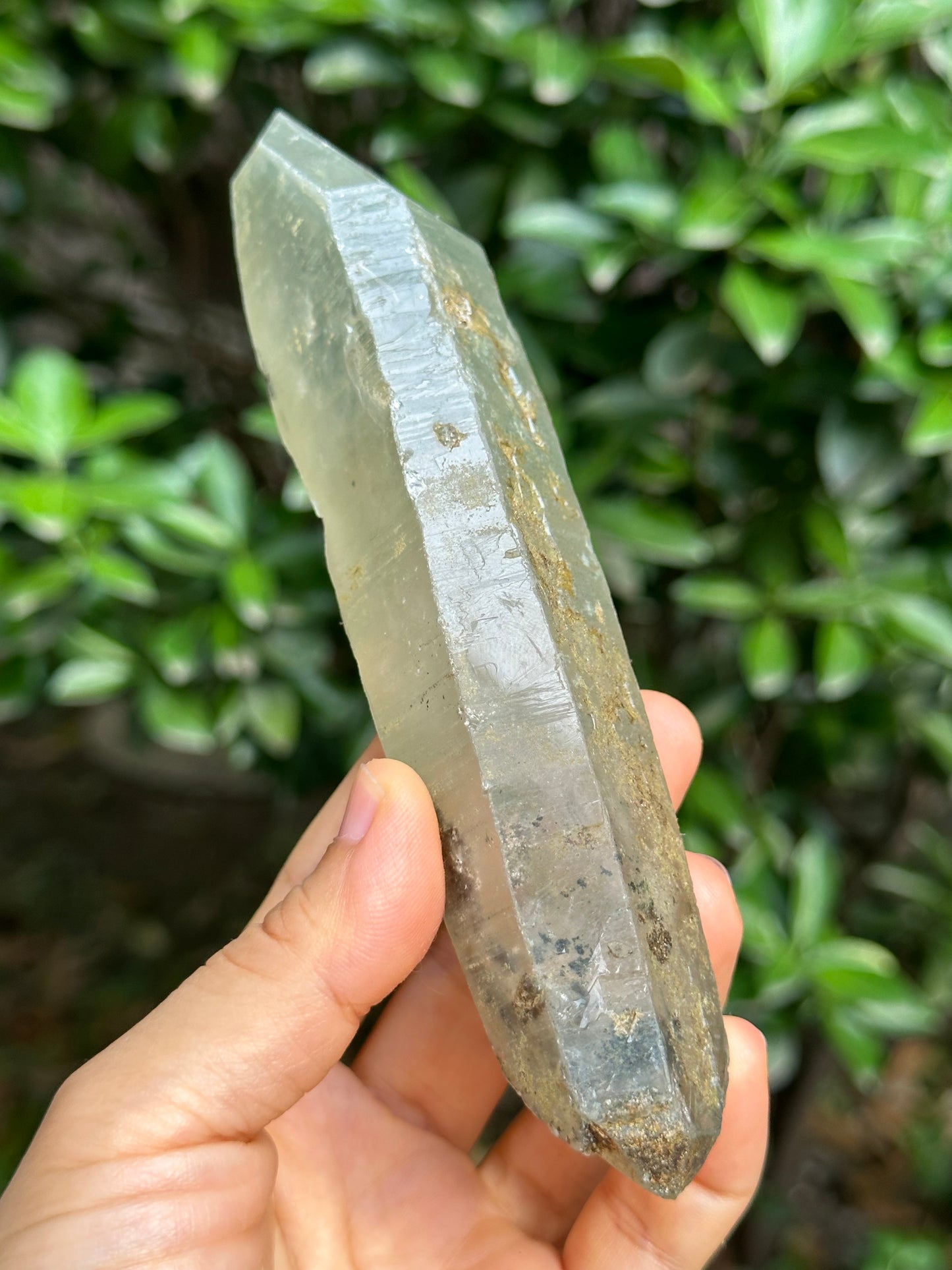 250 g Rare Double Terminated Green Phantom Quartz Crystal Point