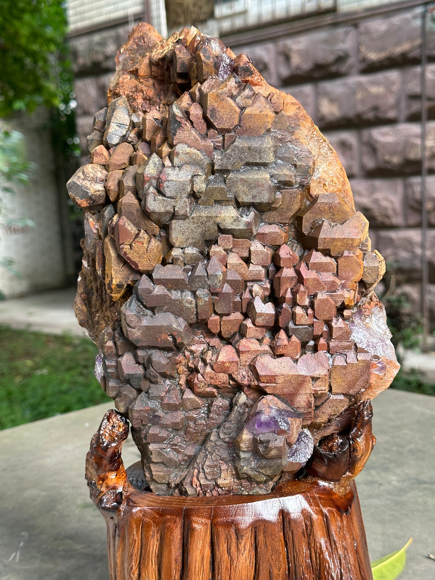 12.5 lbs Rare Natural Hematite Covered Elestial Amethyst Quartz Crystal Stone Decor/Old-mined Amethyst Crystal Cluster/Mineral Specimen Collection