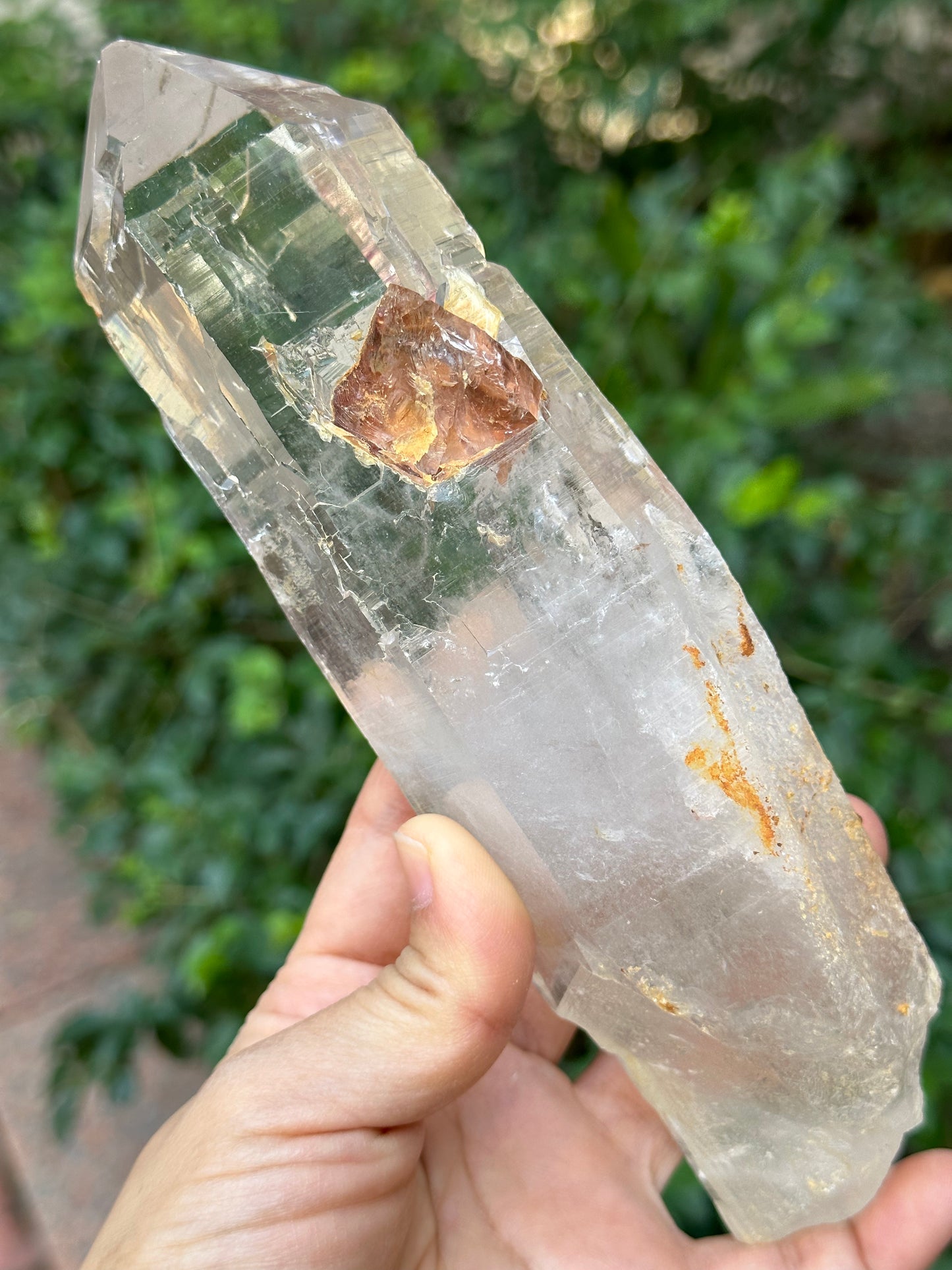 Large Clear Pakistan Macromosaic Crystal Quartz Point/Penetrator Crystal Tower/Crystal grid/Special gift/Meditation Stone-191*57*42mm 667g