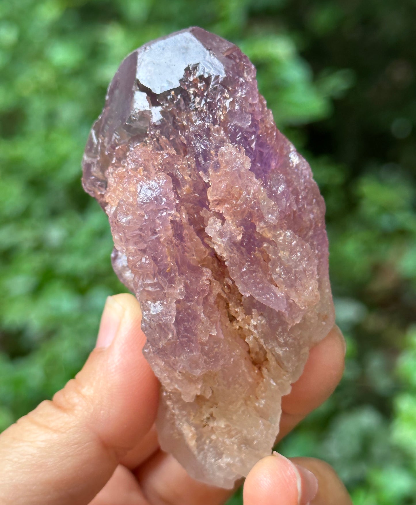 Rare Violet Nirvana Amethyst Quartz Crystal Point/Dissolution Quartz Amethyst/Clear Purple Amethyst/Rough Specimen/Energy Crystal-132 g