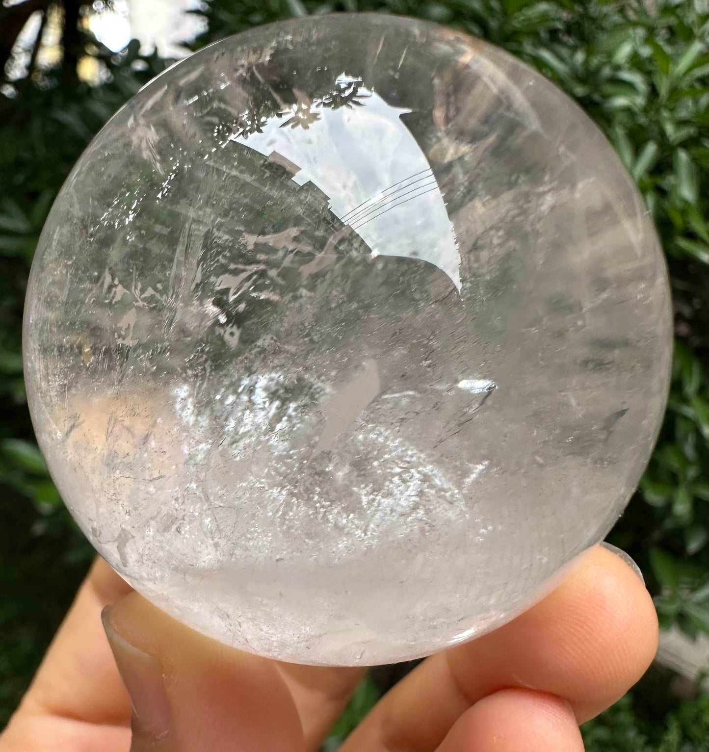 2.2" Rare Large Clear Inner Child Crystal Grow Inside Quartz Crystal Sphere/Inner Crystals Included in Clear Quartz Ball/Energy Quartz-56 mm