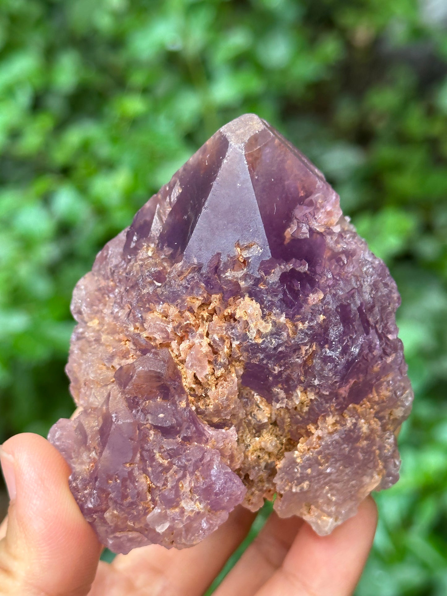 Rare Nirvana Amethyst Quartz Crystal Point/Dissolution Quartz Amethyst/Violet Clear Amethyst/Specimen/Special Gift-294 g