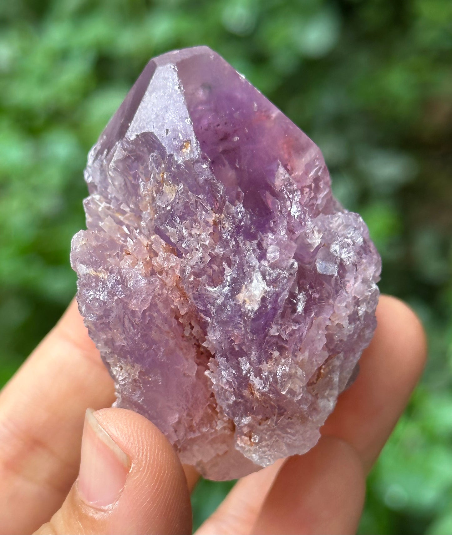 Rough Violet Nirvana Amethyst Quartz Crystal Point/Dissolution Quartz Amethyst/Clear Amethyst/Specimen/Special Gift-106 g