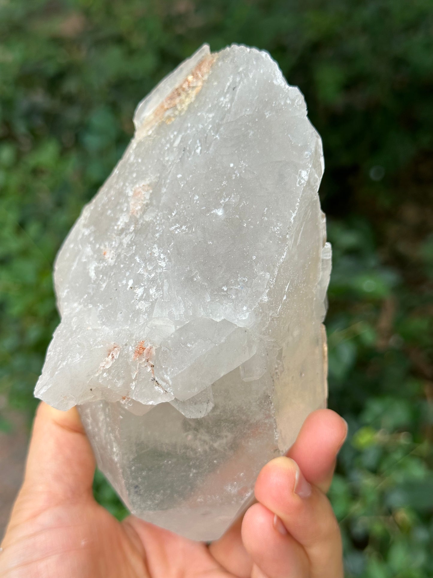 Rare Natural Himalayan Double Terminated Record-keeper Quartz Penetrator Crystal Ice Clear Crystal Quartz Point -140*80*72 mm 731 g