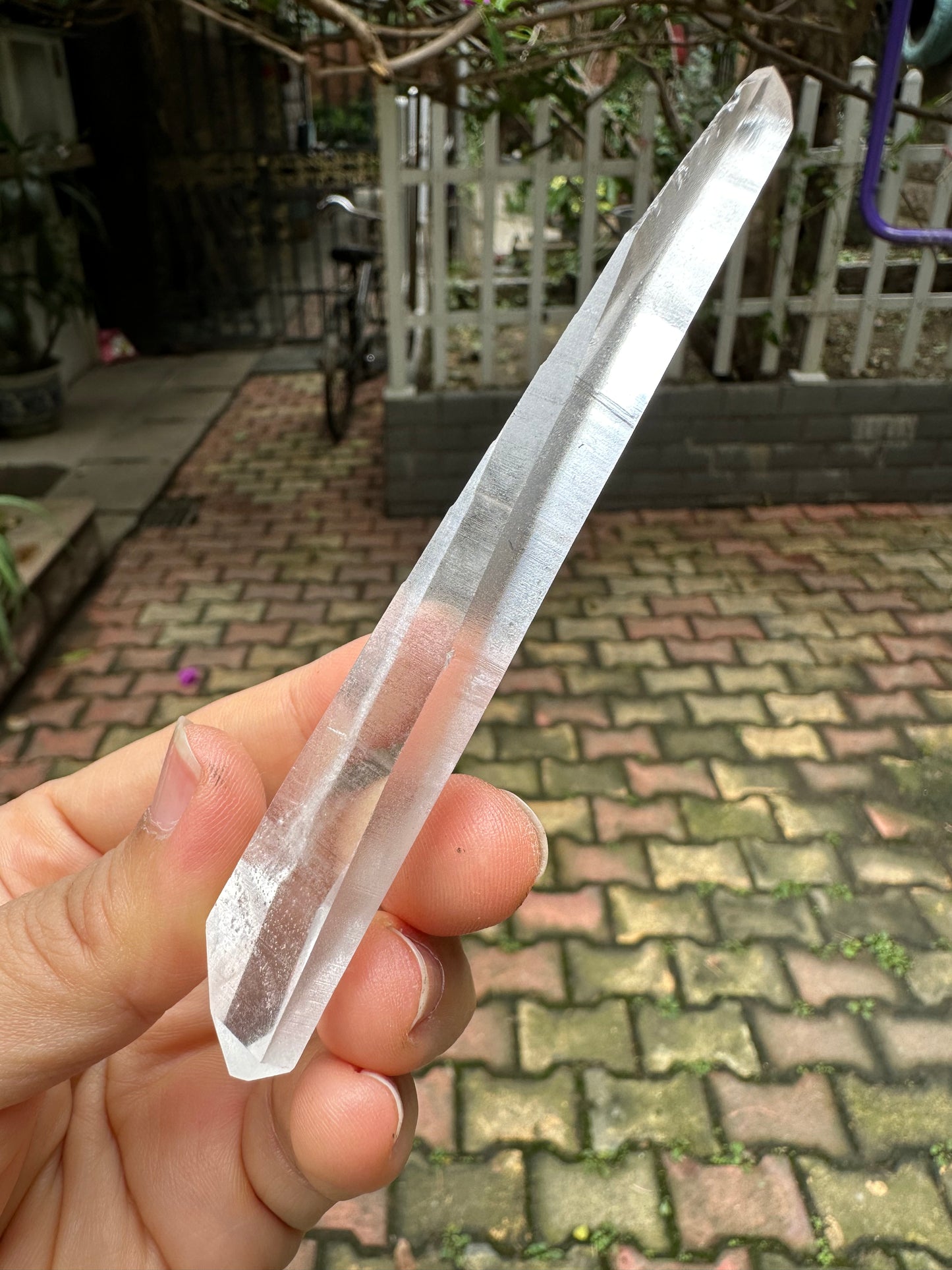 Double terminated Muzo Lemurian Seed Quartz Crystal Point/Laser Quartz/Quartz Crystal