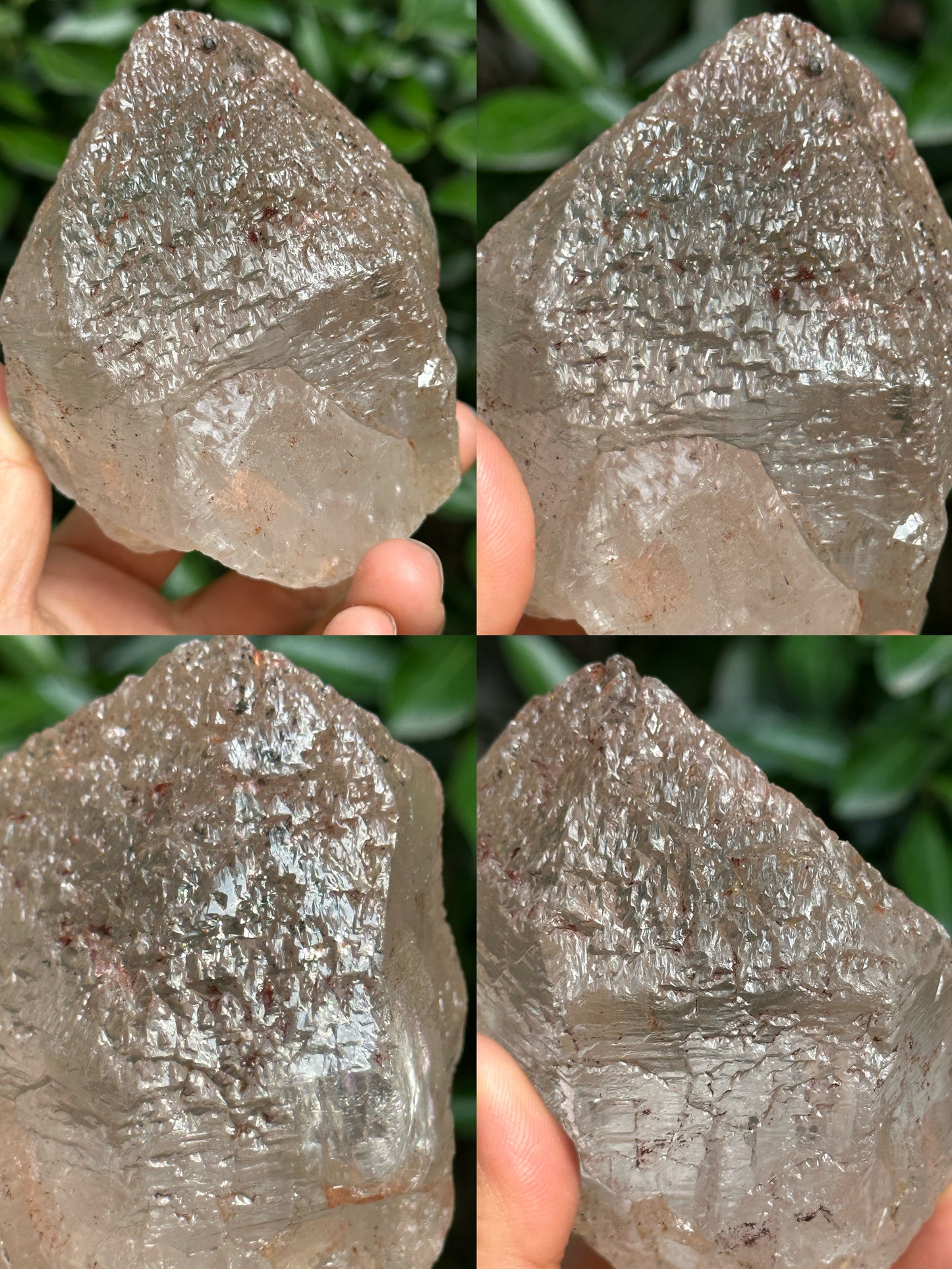 Rare Record-keeper Himalayan Nirvana Crystal/Ice Clear Quartz Point/Self-healed Quartz Crystal from Tibet-89*69*59 mm  456 g