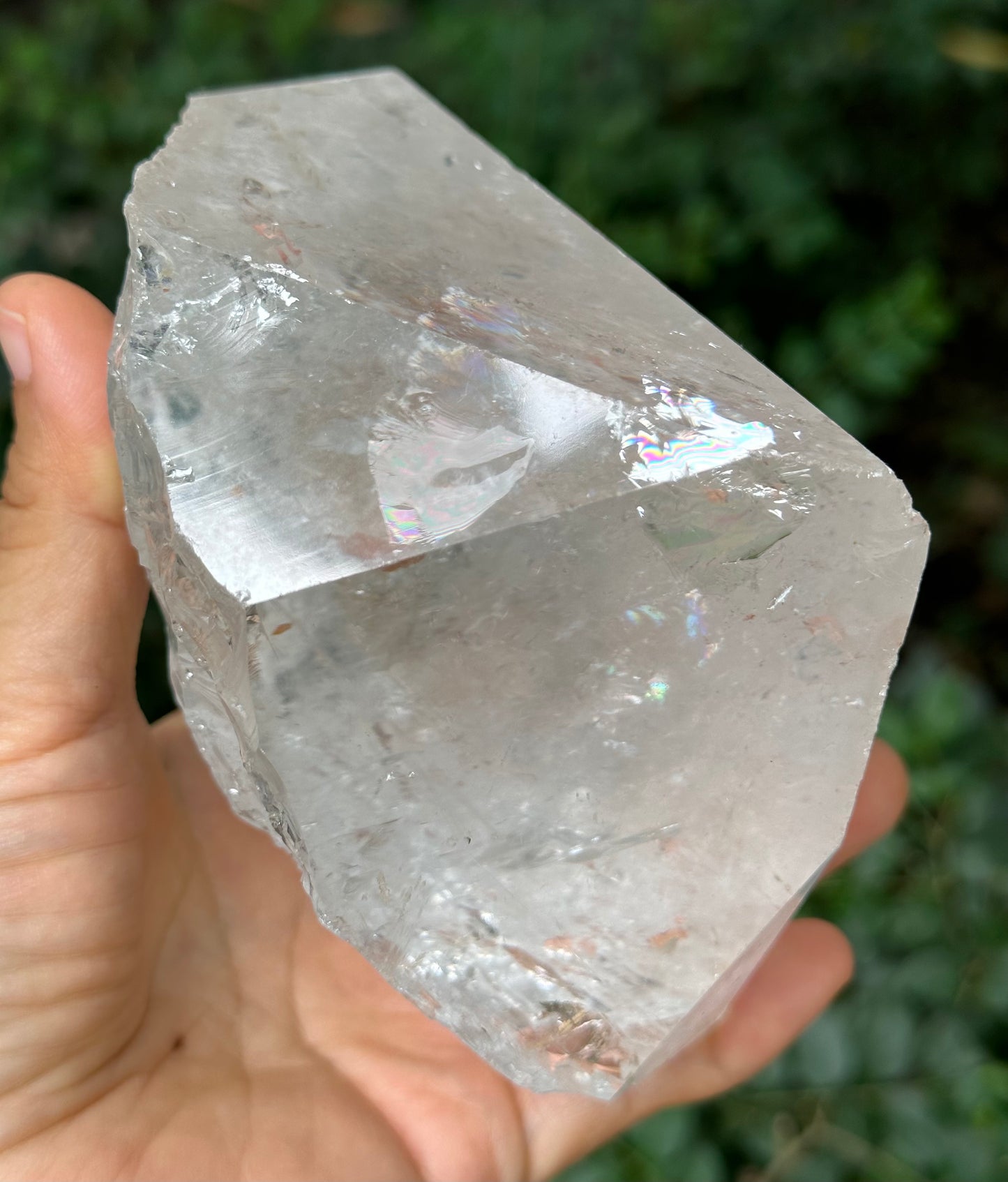 Himalayan Master Record-keeper Rainbow Quartz Crystal Point/Healing/Energy Quartz/Sirius Crystal/Meditation/Zen/Chakra- 120*118*92 mm 1229 g