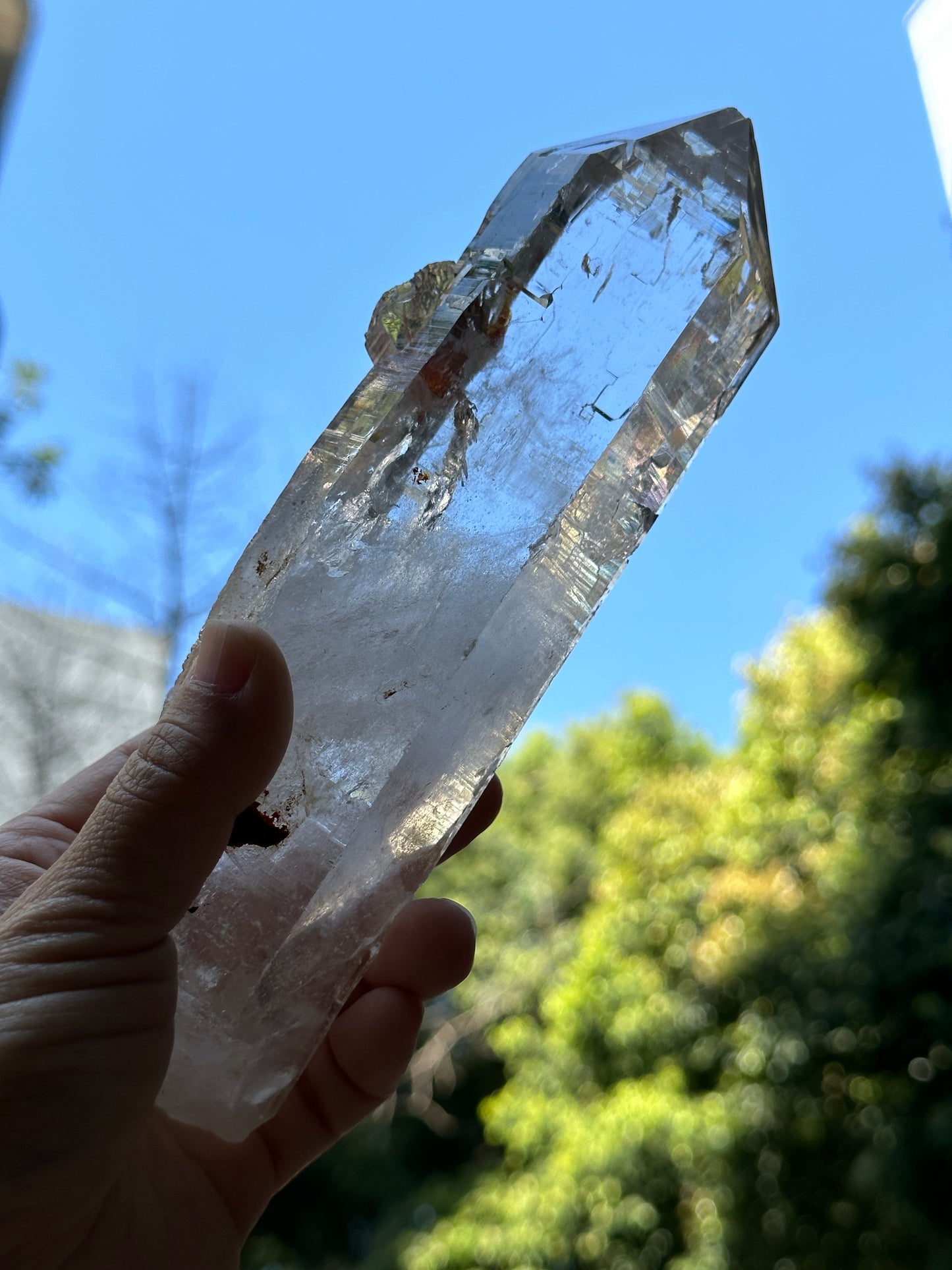 Large Clear Pakistan Macromosaic Crystal Quartz Point/Penetrator Crystal Tower/Crystal grid/Special gift/Meditation Stone-191*57*42mm 667g