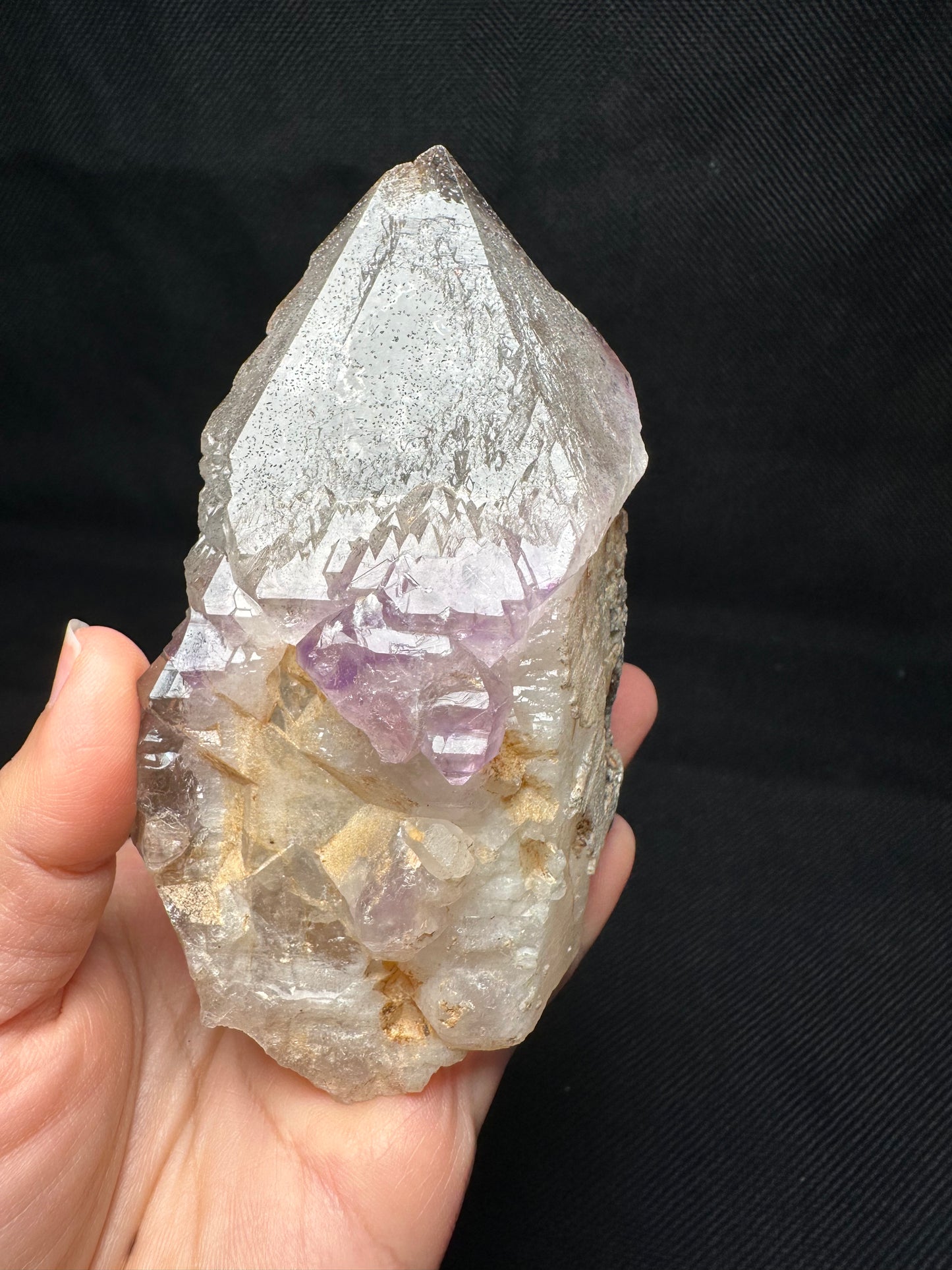 Rare Castle Amethyst Quartz Crystal Point