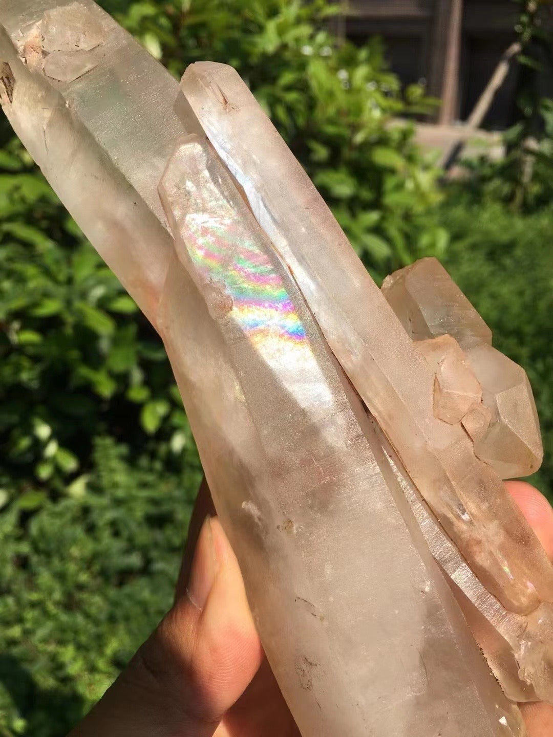 9 inches Double Terminated Floating Quartz Crystal Points