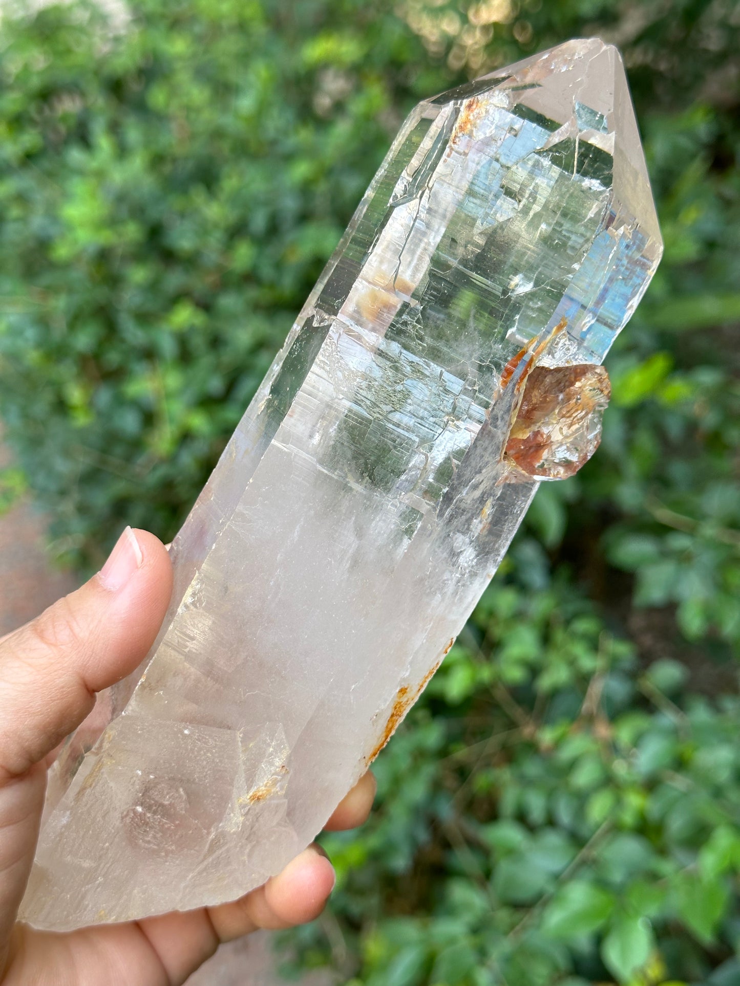 Large Clear Pakistan Macromosaic Crystal Quartz Point/Penetrator Crystal Tower/Crystal grid/Special gift/Meditation Stone-191*57*42mm 667g