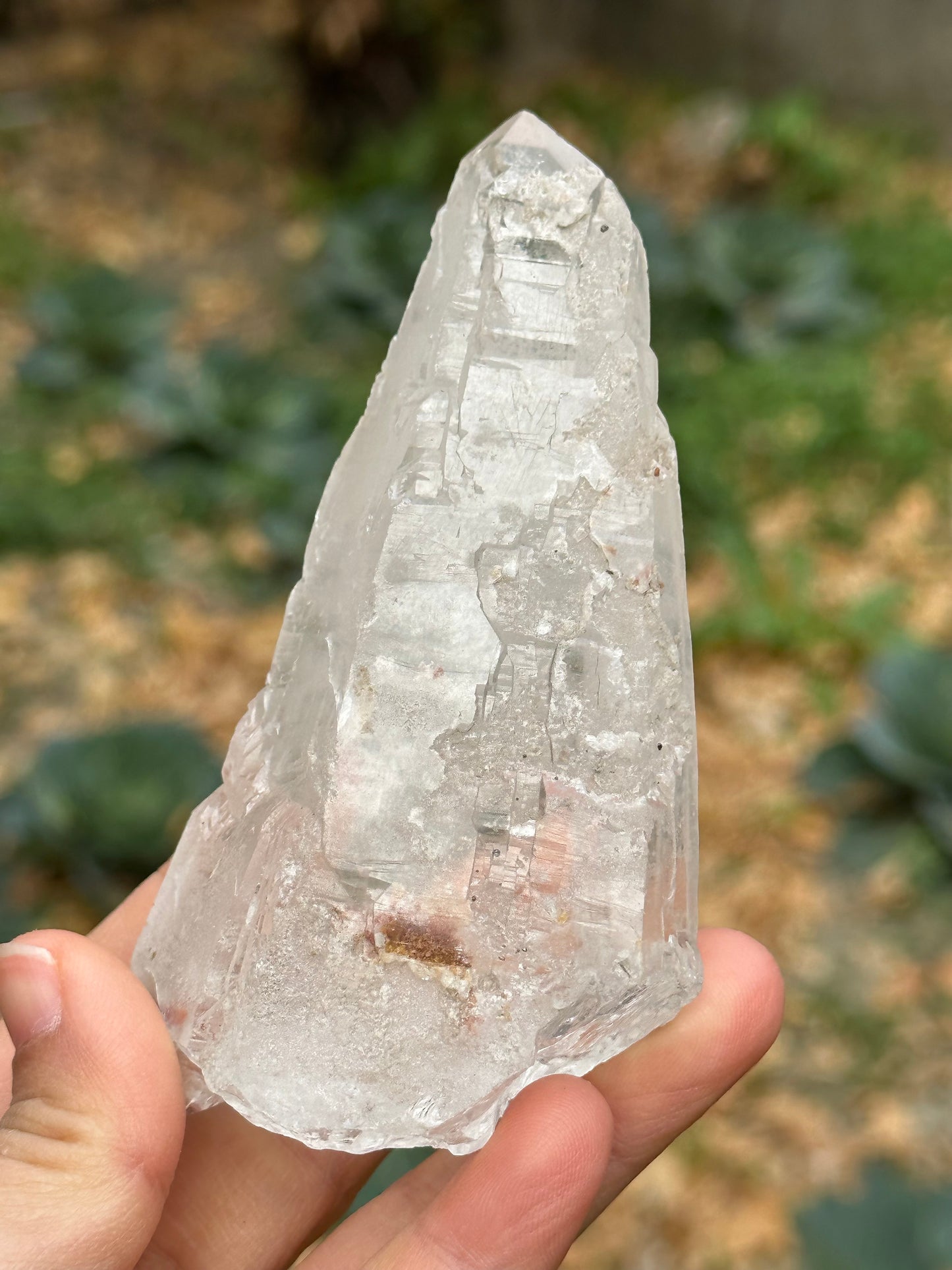 211 g Himalayan Clear Quartz Laser Crystal Point