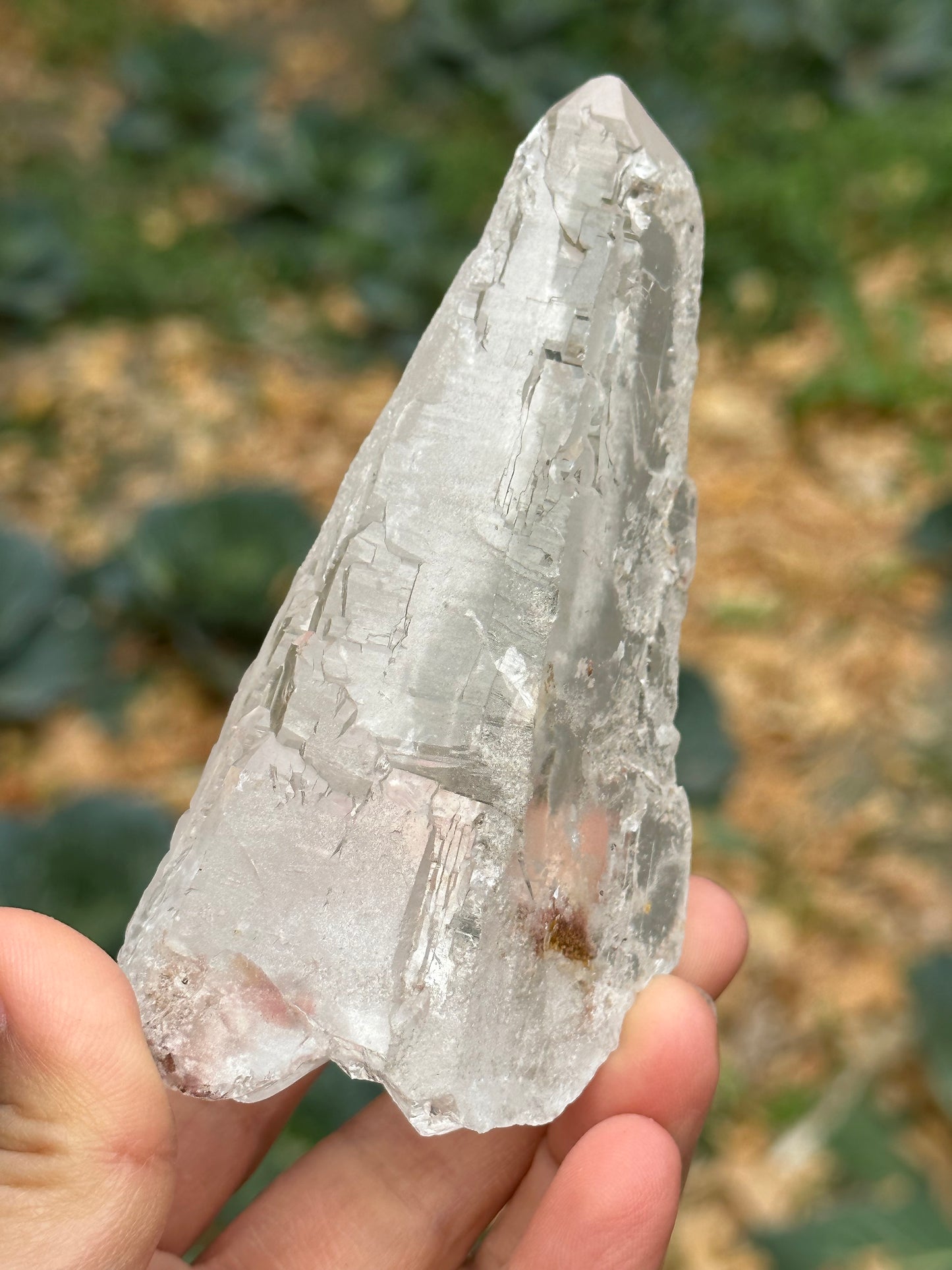 211 g Himalayan Clear Quartz Laser Crystal Point