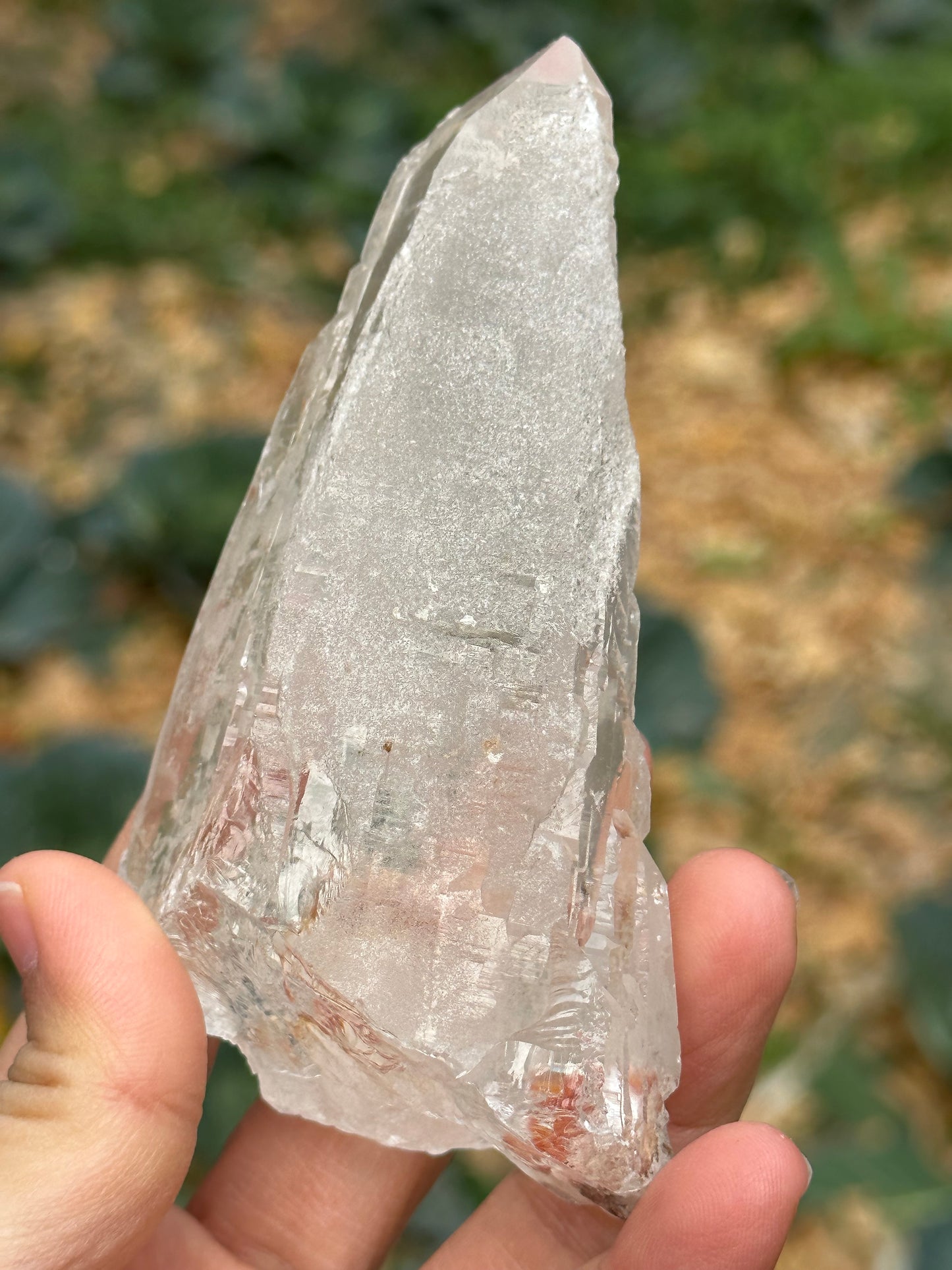 211 g Himalayan Clear Quartz Laser Crystal Point