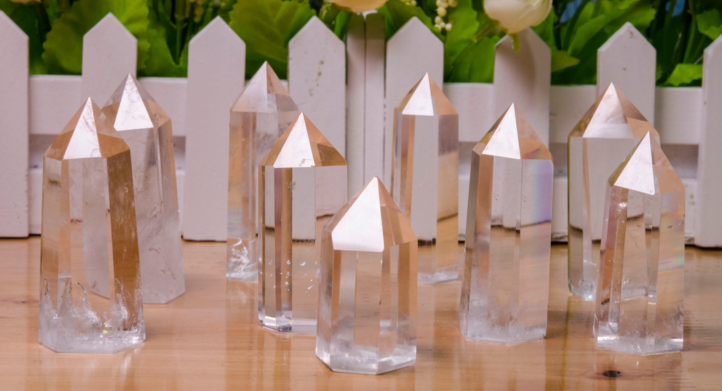 Clear Quartz Crystal Point Towers