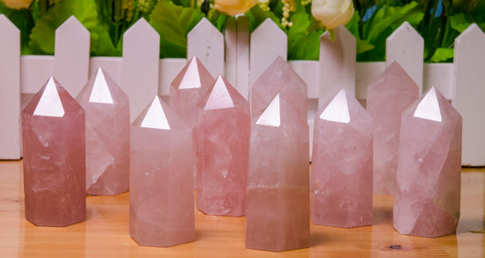 Rose Quartz Crystal Point Towers
