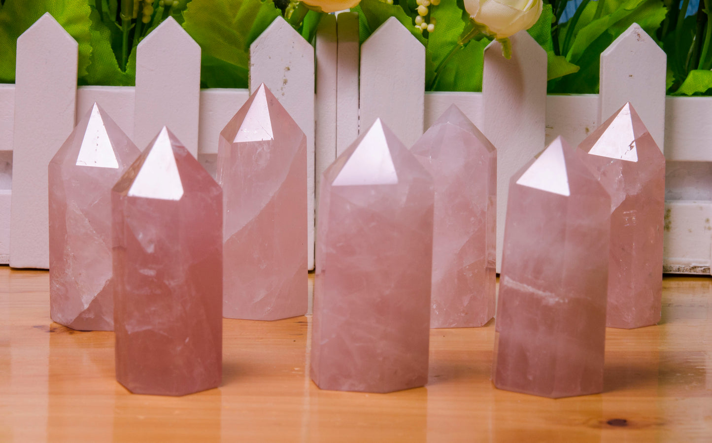 Rose Quartz Crystal Point Towers