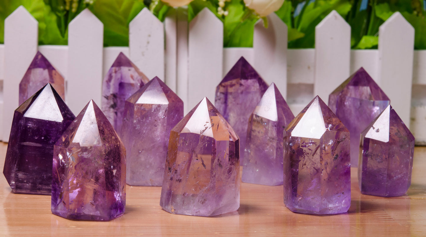 Ametrine Quartz Crystal Point Towers