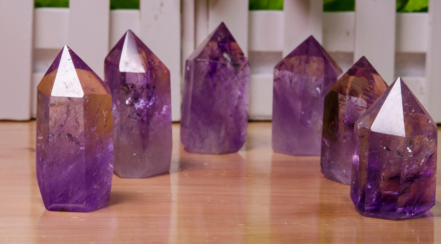 Ametrine Quartz Crystal Point Towers