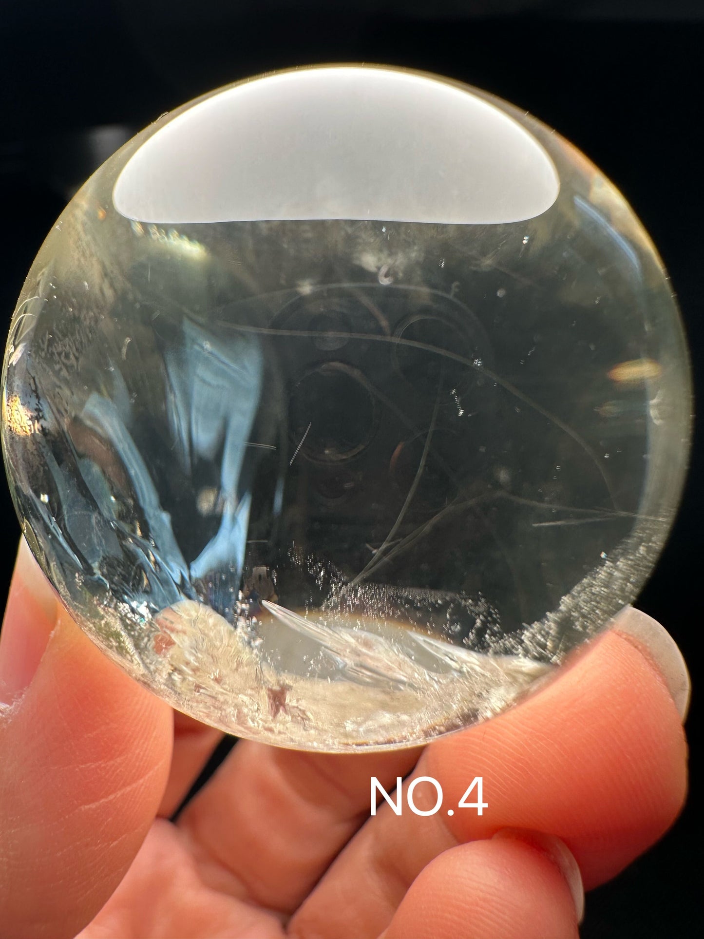 Clear Rainbow Quartz Crystal Sphere