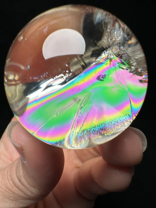 Clear Rainbow Quartz Crystal Sphere