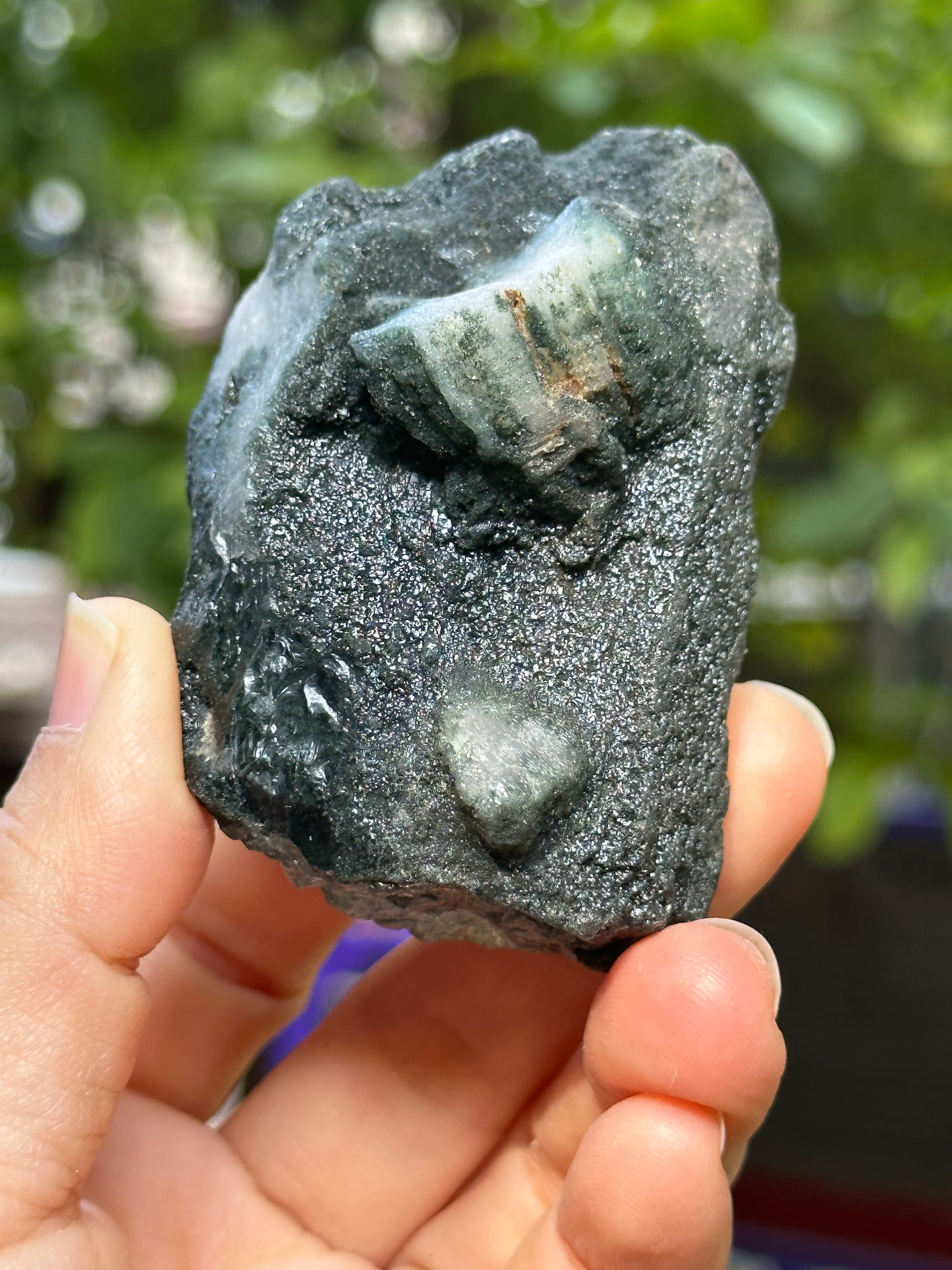 Rare Shining Himalayan Green Phantom Quartz Energy Crystal from Tibet