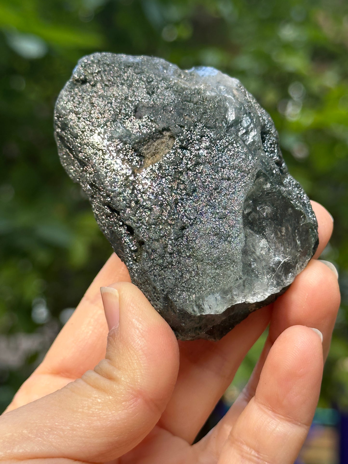 Rare Shining Himalayan Green Phantom Quartz Energy Crystal from Tibet